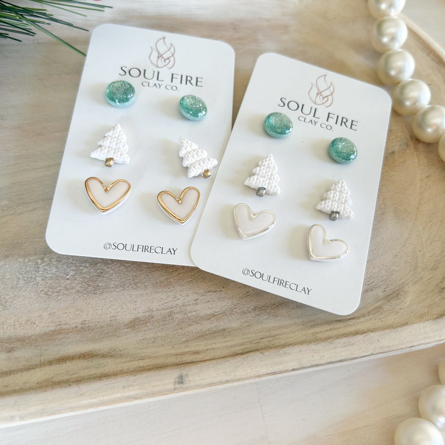 Winter Wonderland Stud Set - Christmas Statement Earrings