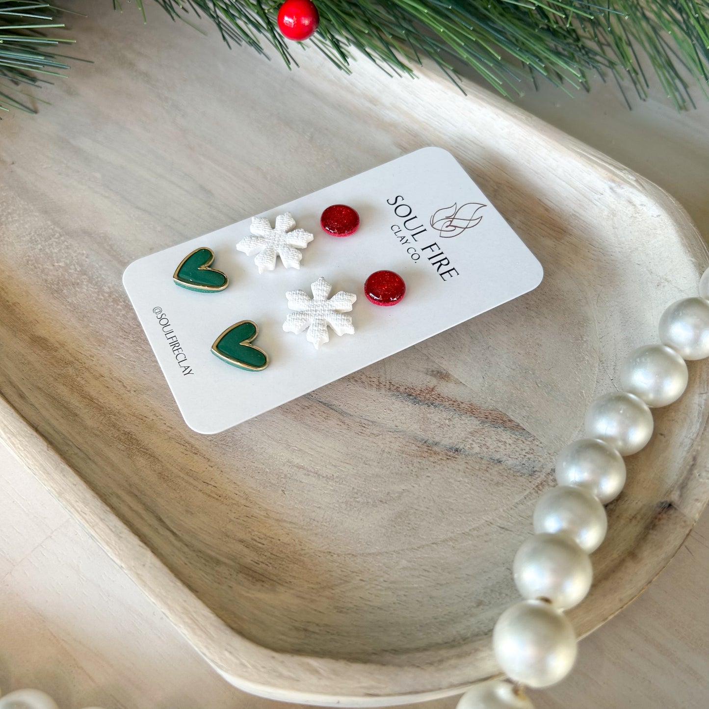 Classic Christmas Stud Set - Christmas Statement Earrings
