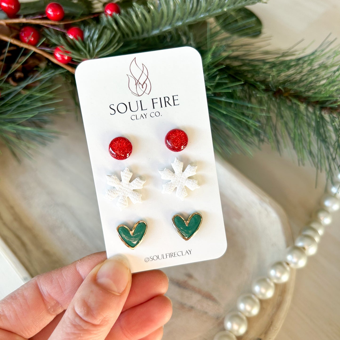 Classic Christmas Stud Set - Christmas Statement Earrings