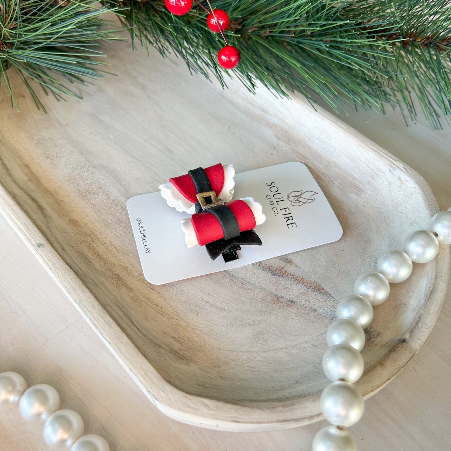 Christmas Santa Hair Bow