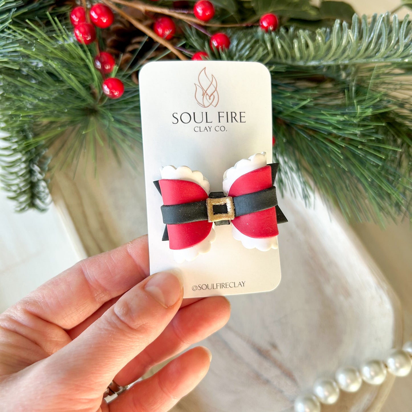 Christmas Santa Hair Bow