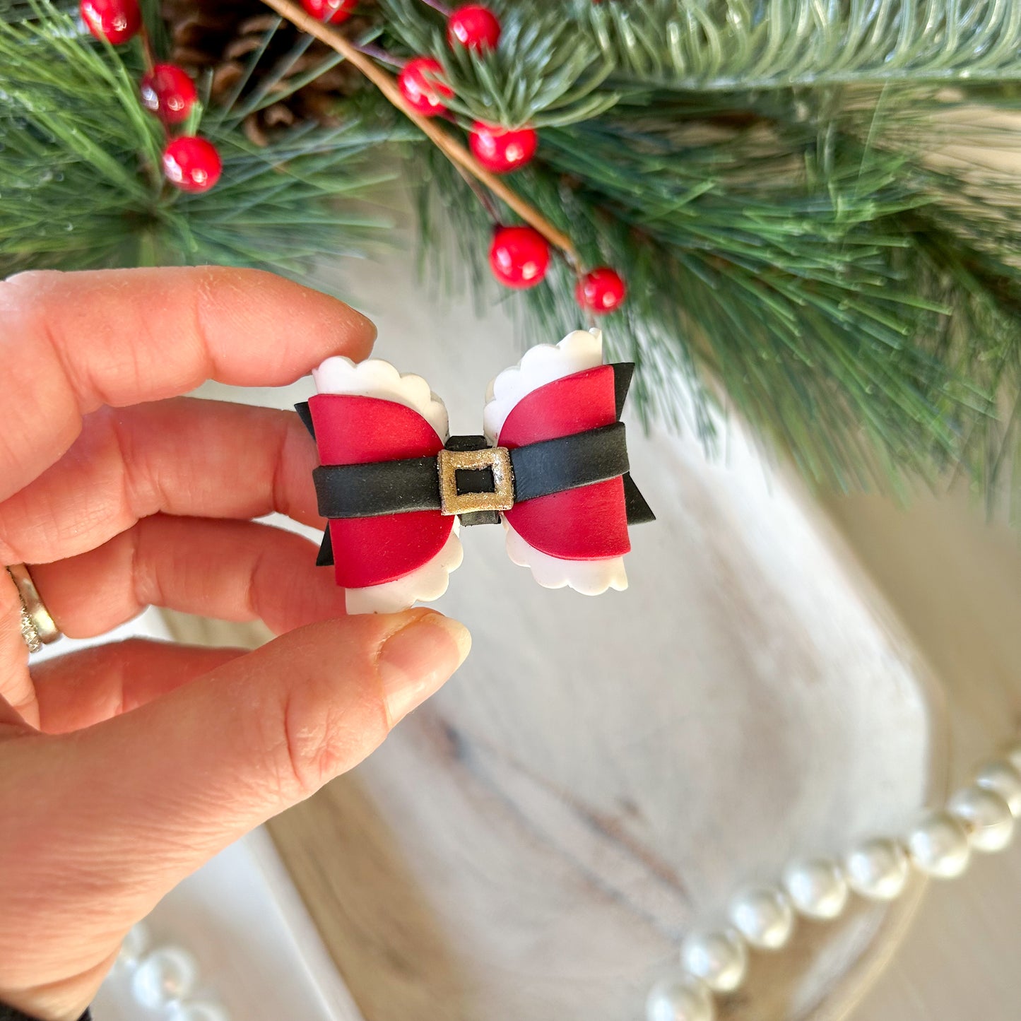 Christmas Santa Hair Bow