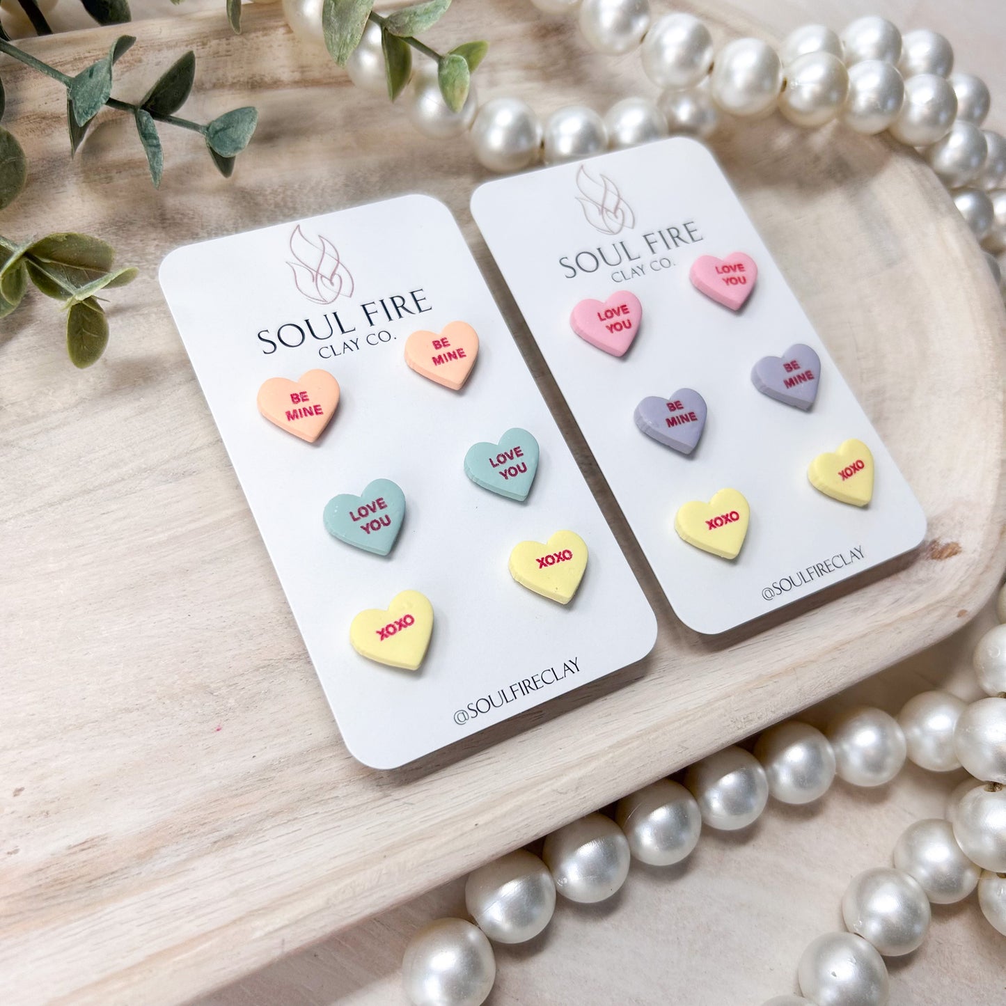 Conversation Hearts Stud Earrings