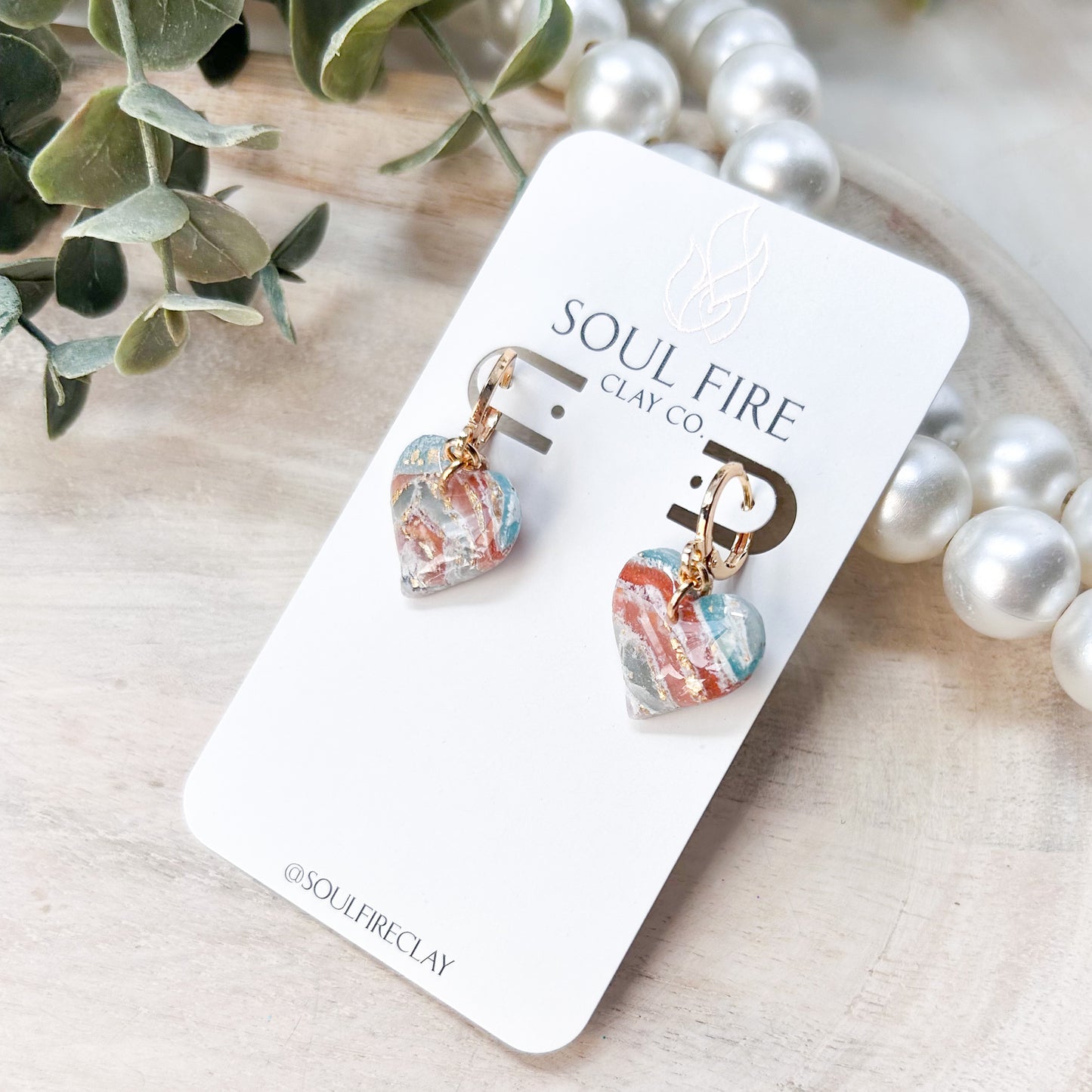 Boho Marble Drop Statement Earrings