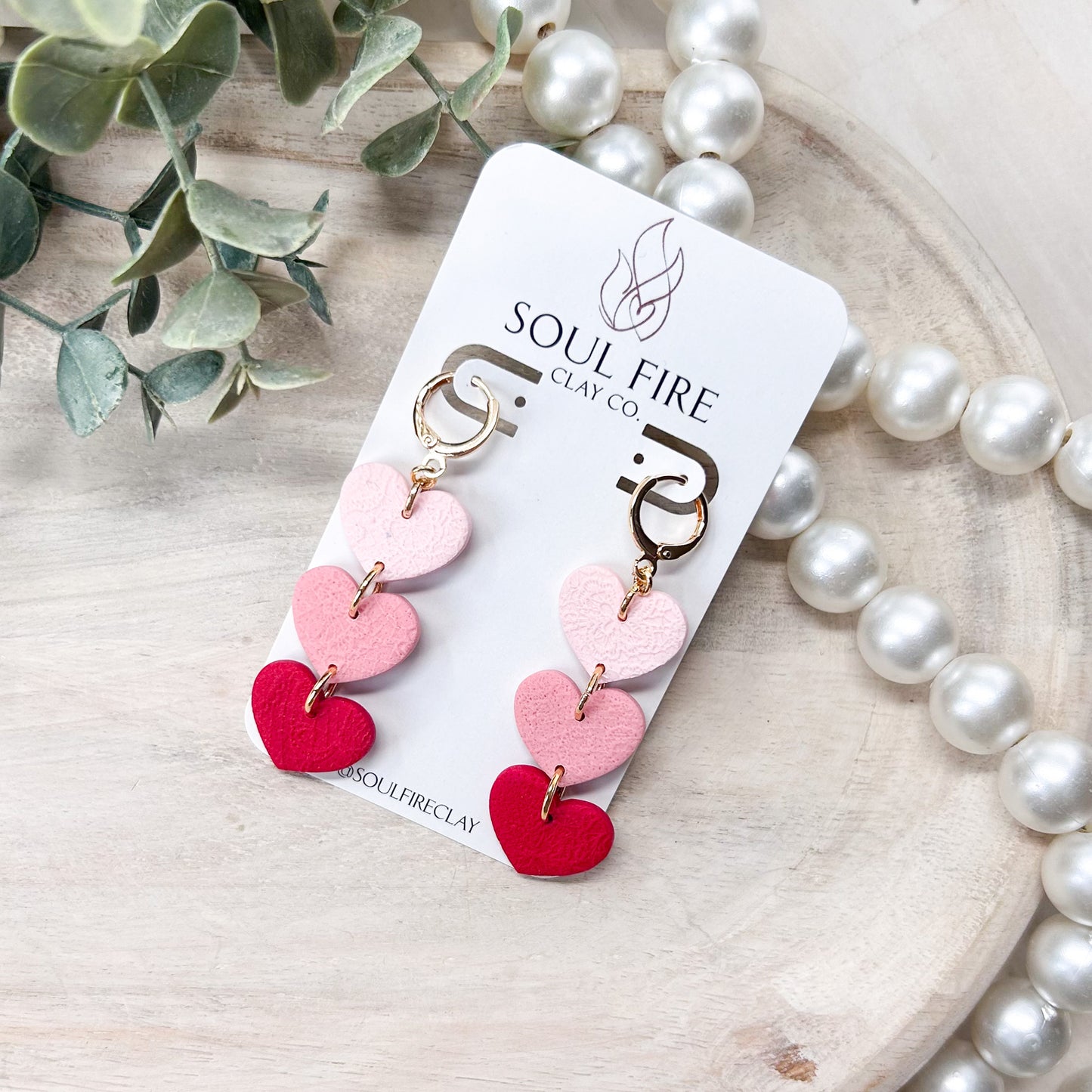 Ombre Hearts Statement Earrings