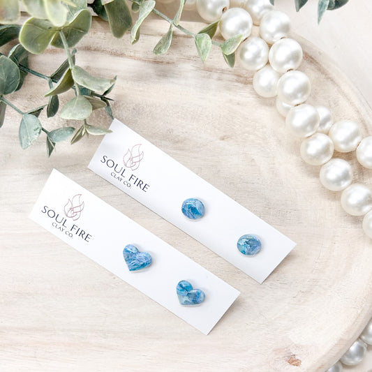 Marbled Teal Studs