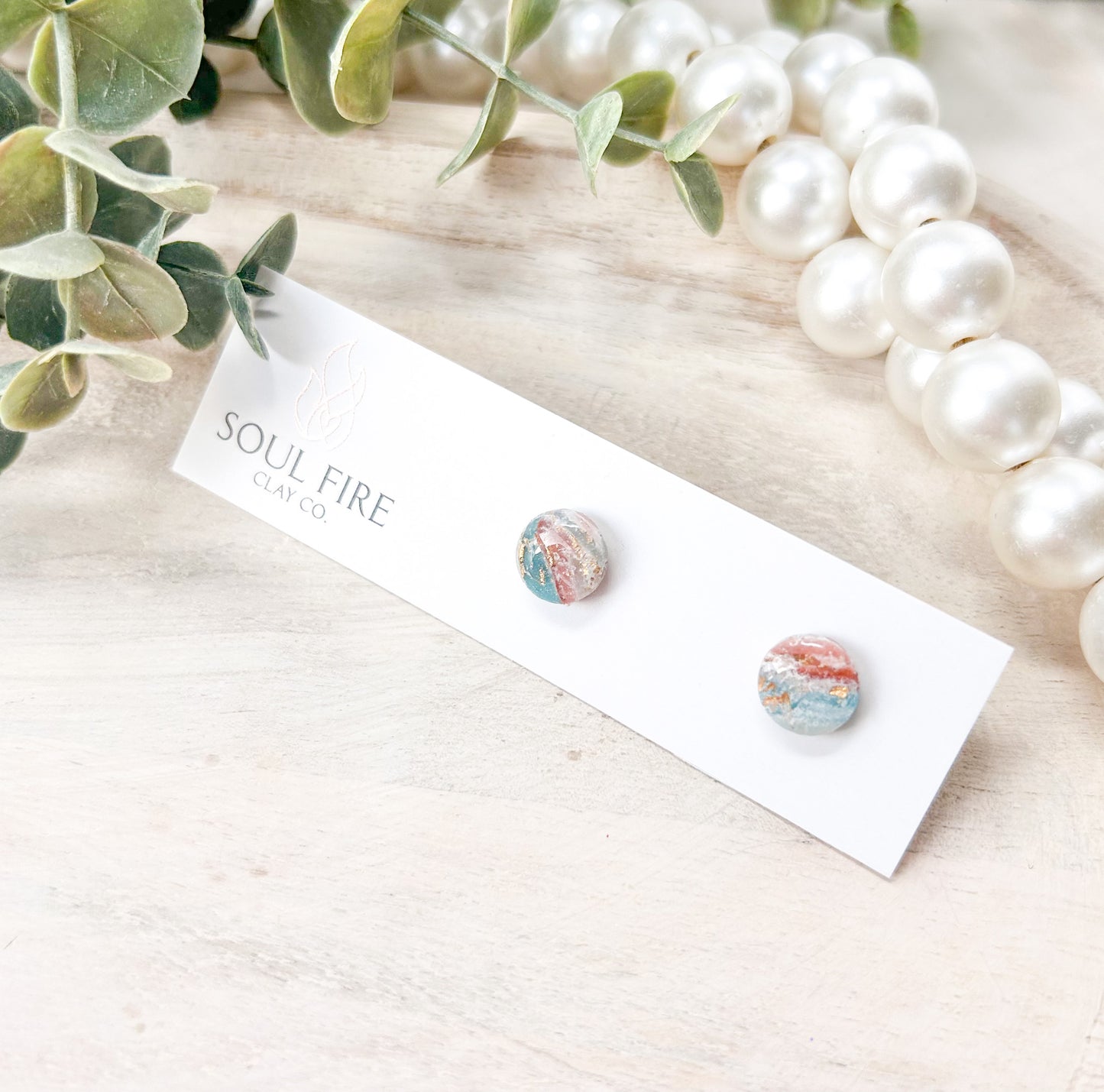 Boho Marble Drop Statement Earrings