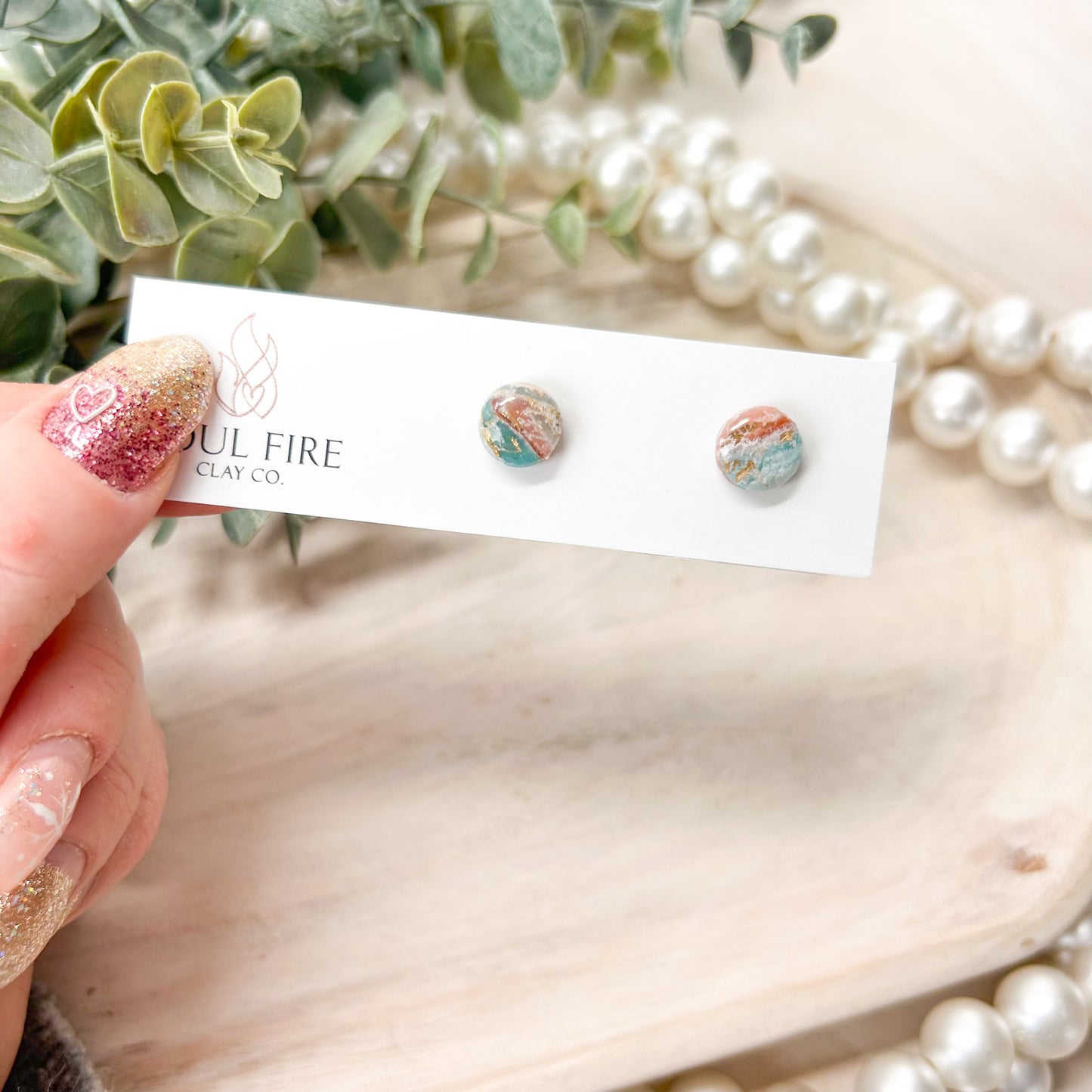 Boho Marble Drop Statement Earrings