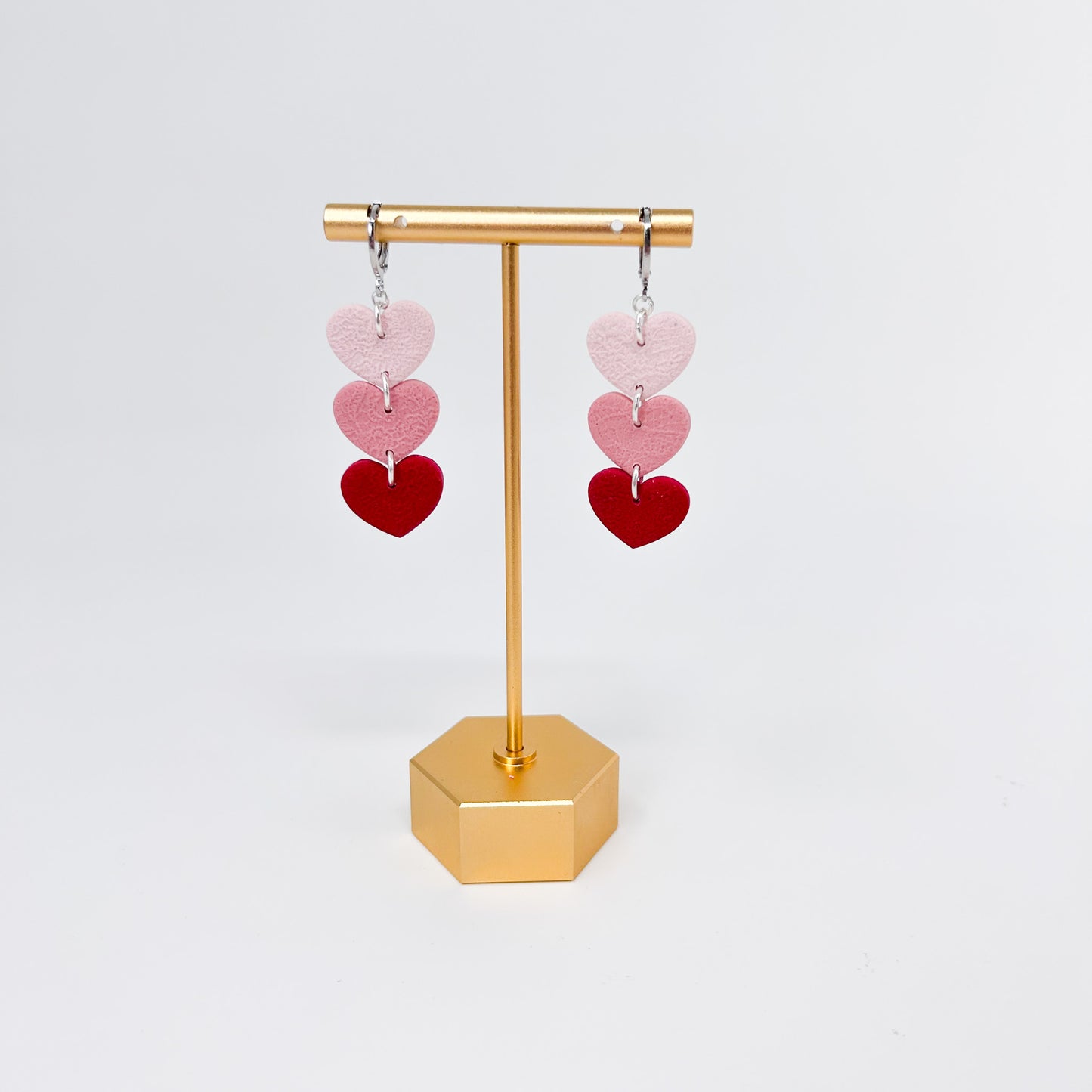 Ombre Hearts Statement Earrings