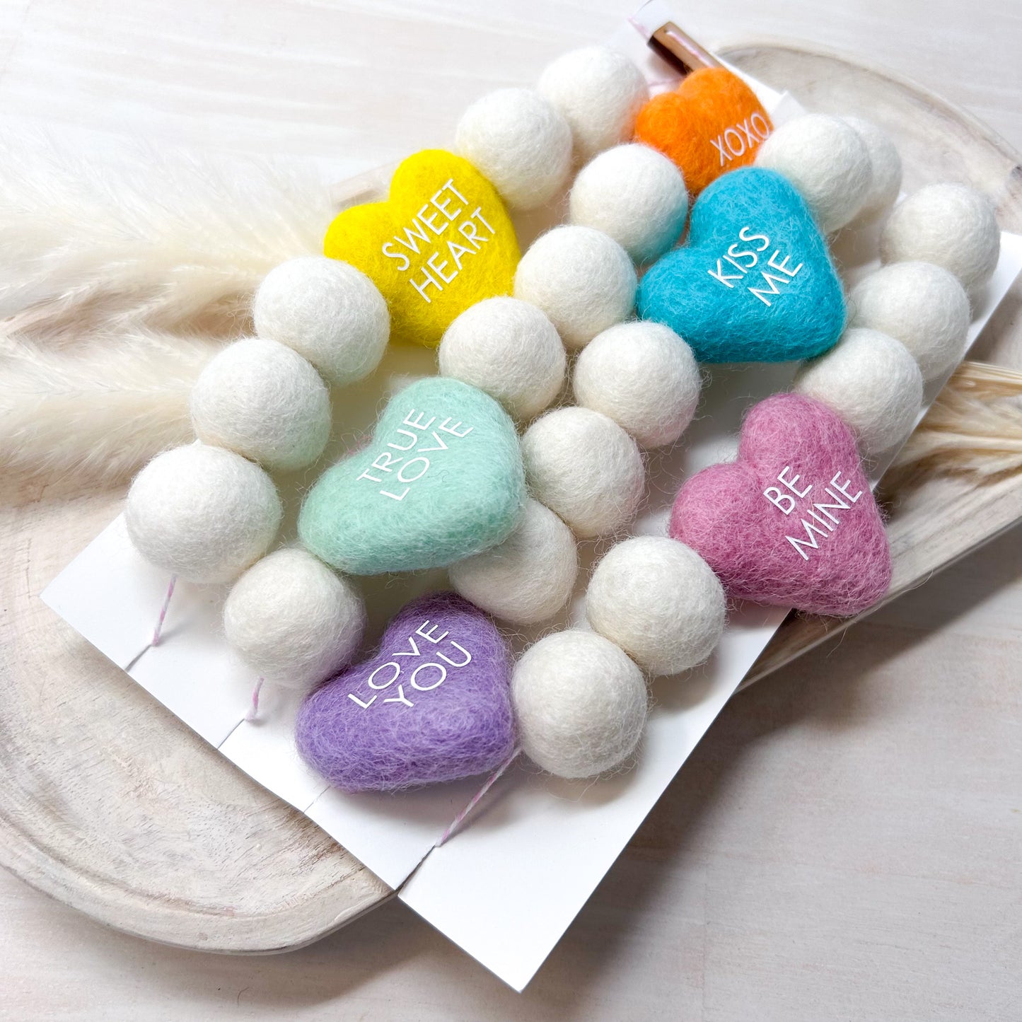 Conversation Hearts - Felt Garland