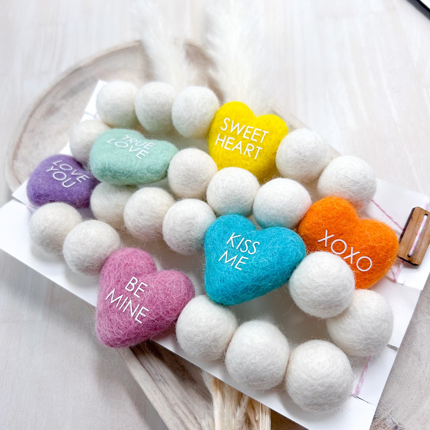 Conversation Hearts - Felt Garland