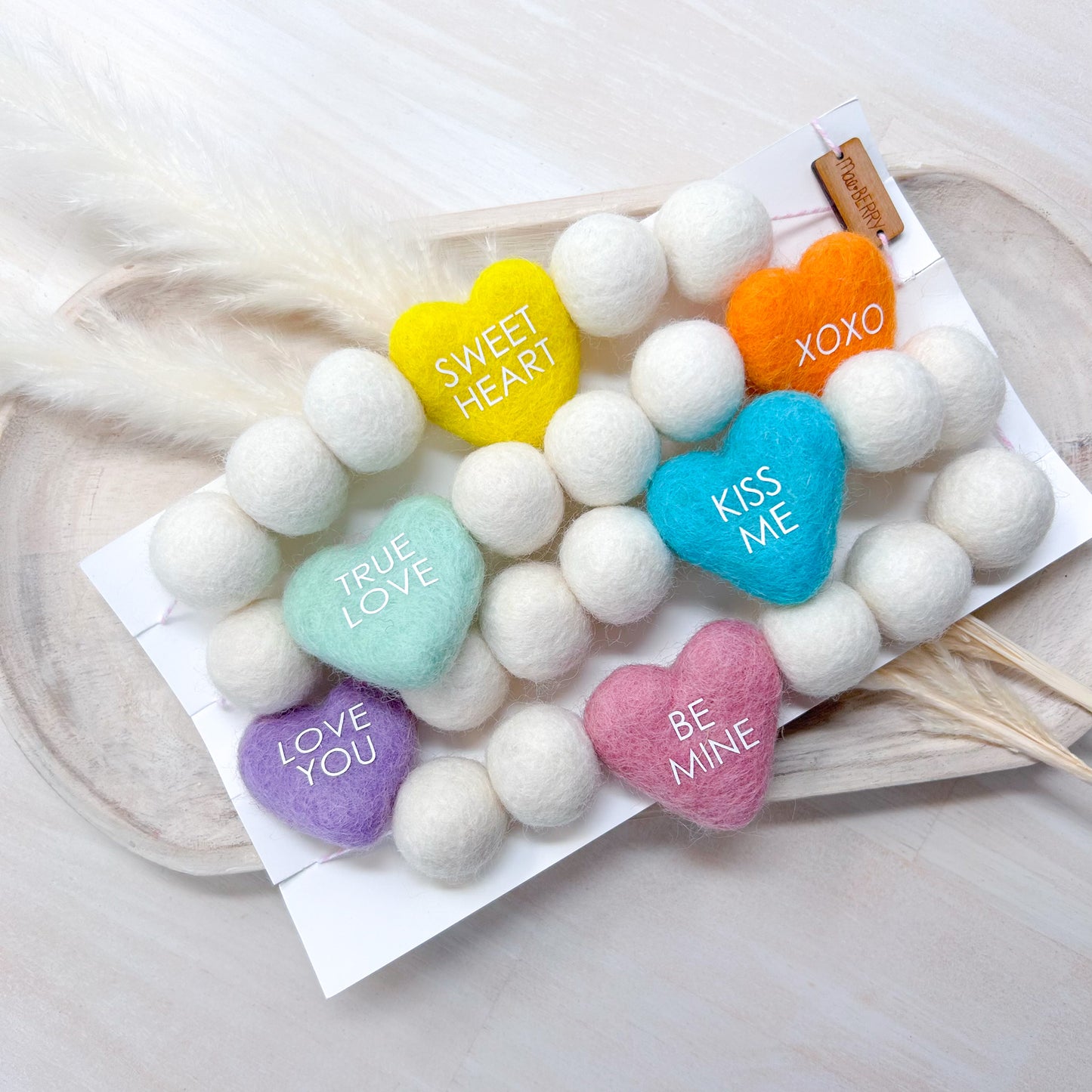 Conversation Hearts - Felt Garland