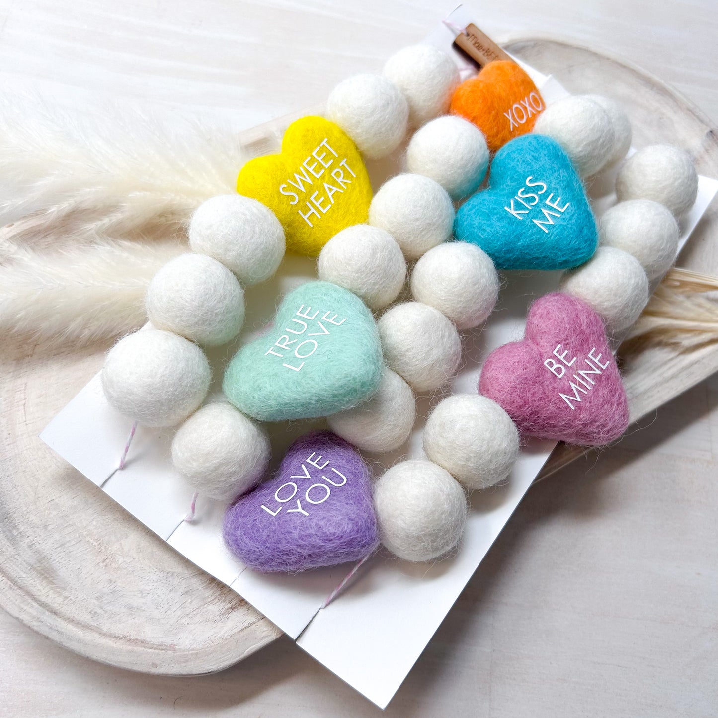 Conversation Hearts - Felt Garland