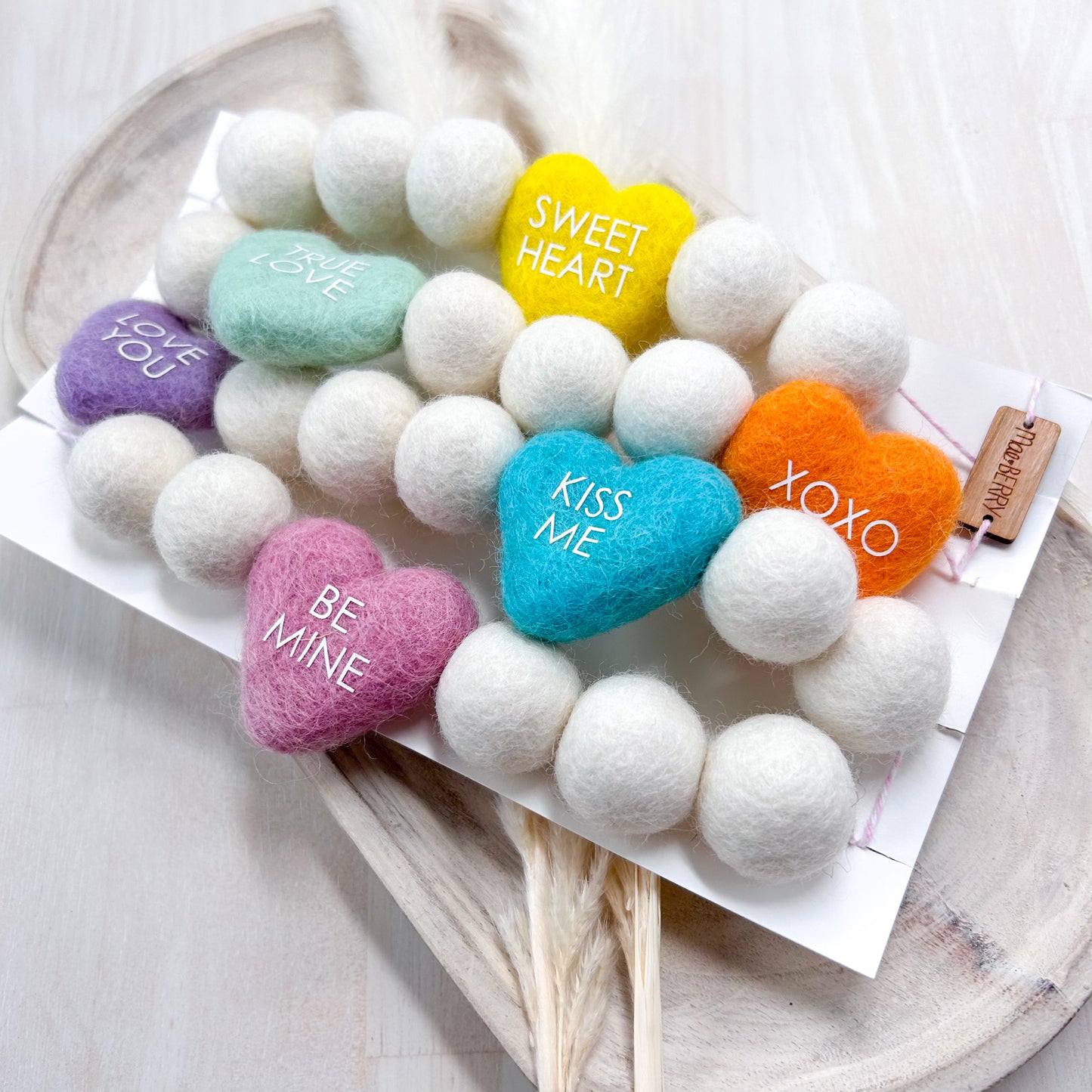 Conversation Hearts - Felt Garland