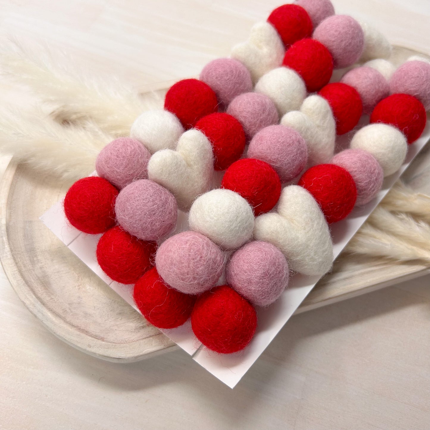 Classic Valentines Felt Garland