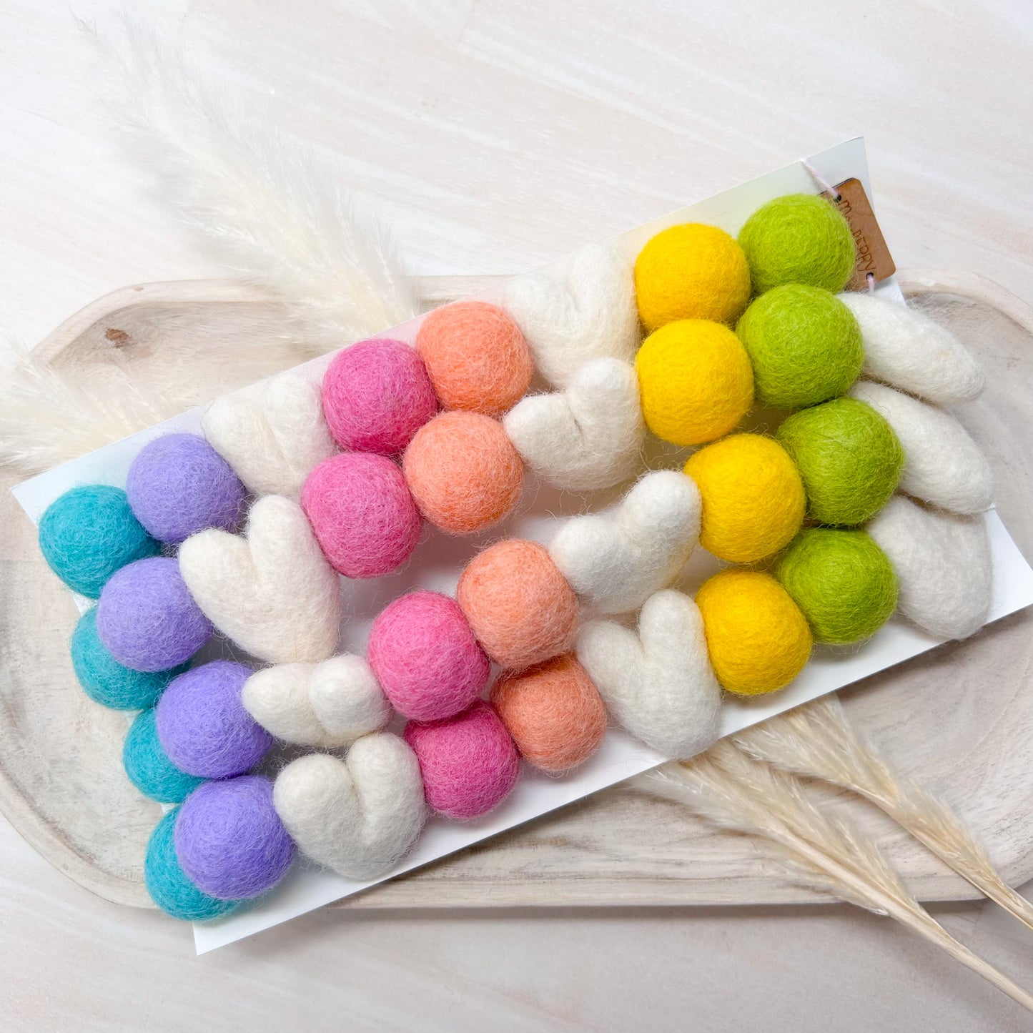 Rainbow Love Felt Garland