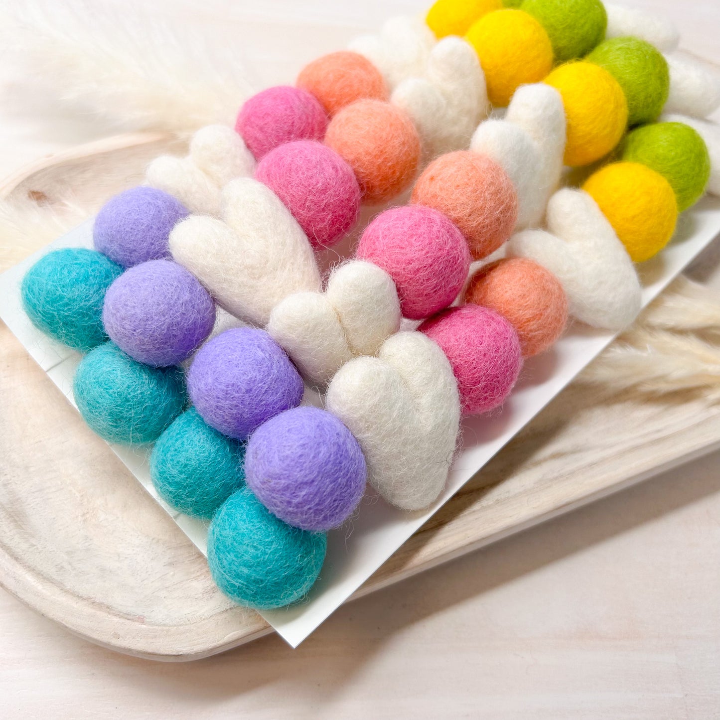 Rainbow Love Felt Garland