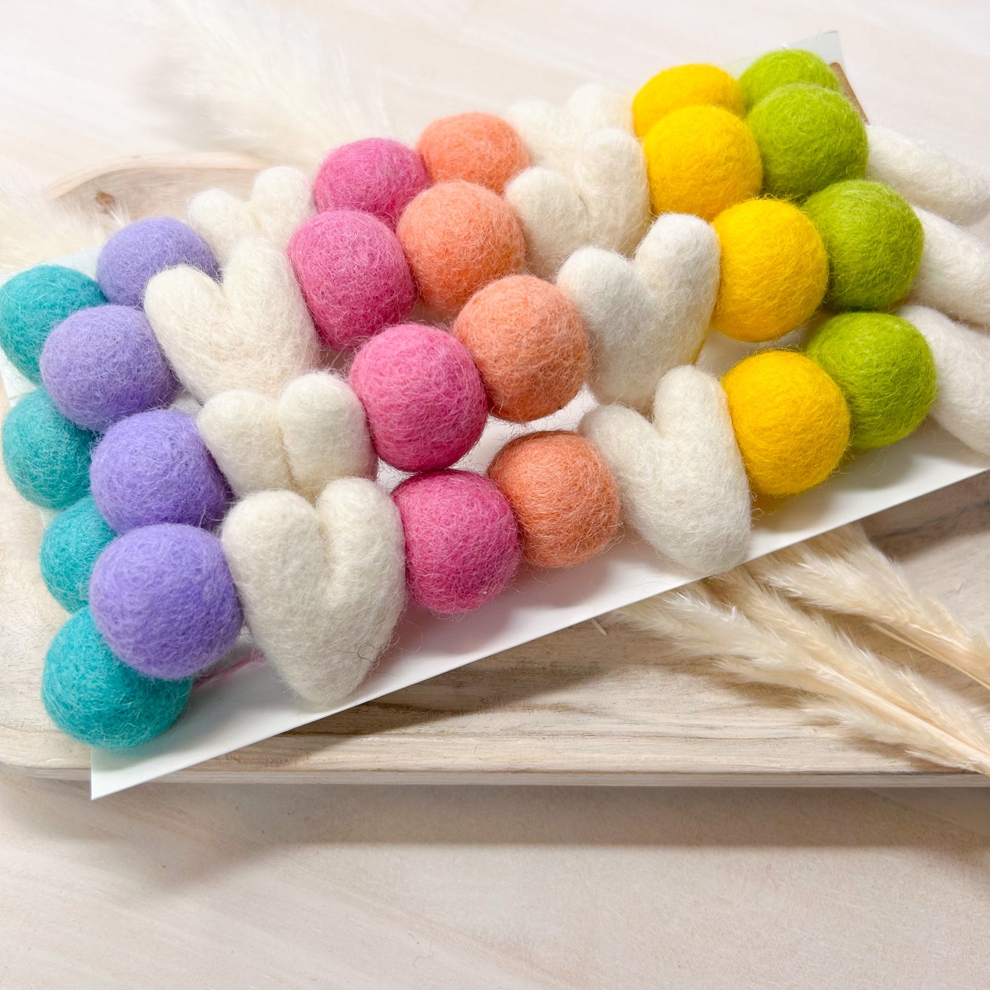 Rainbow Love Felt Garland