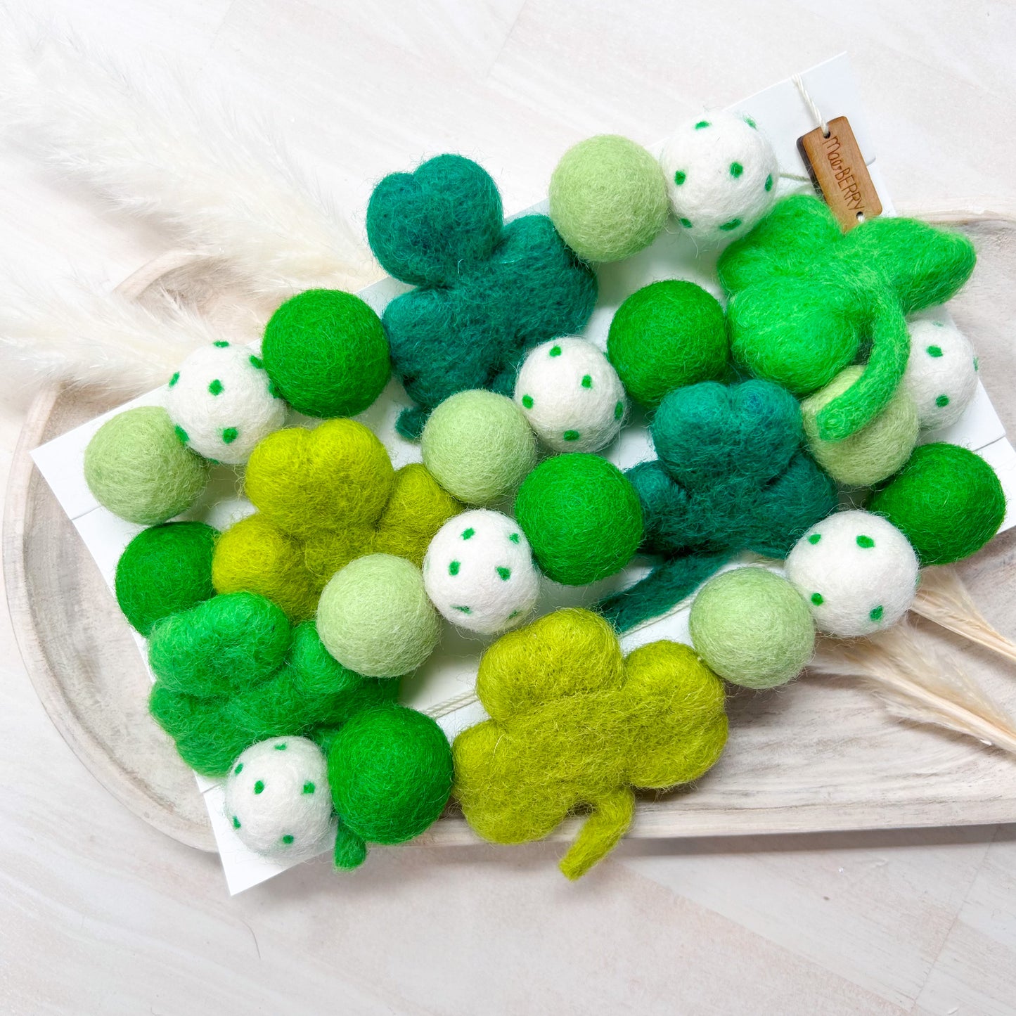 Clover Fields Felt Garland