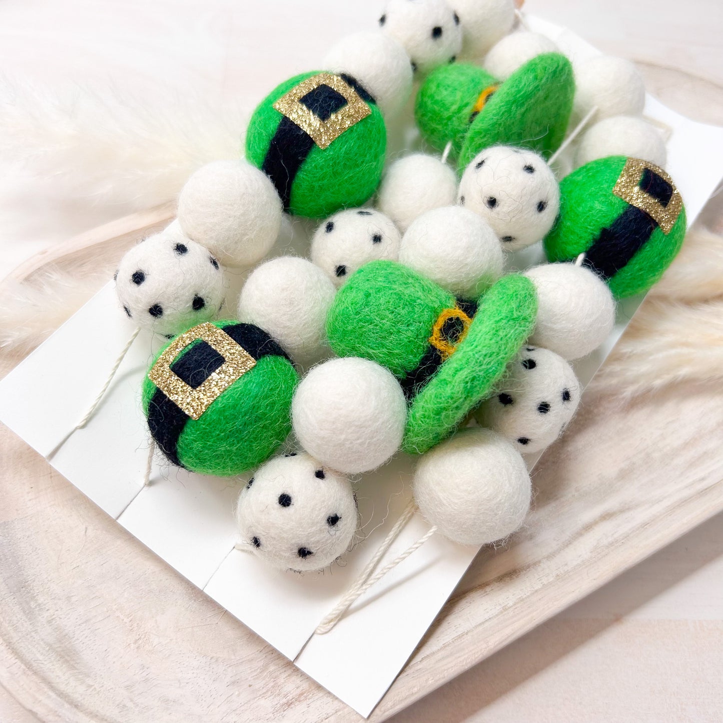 Leprechaun Spots Felt Garland