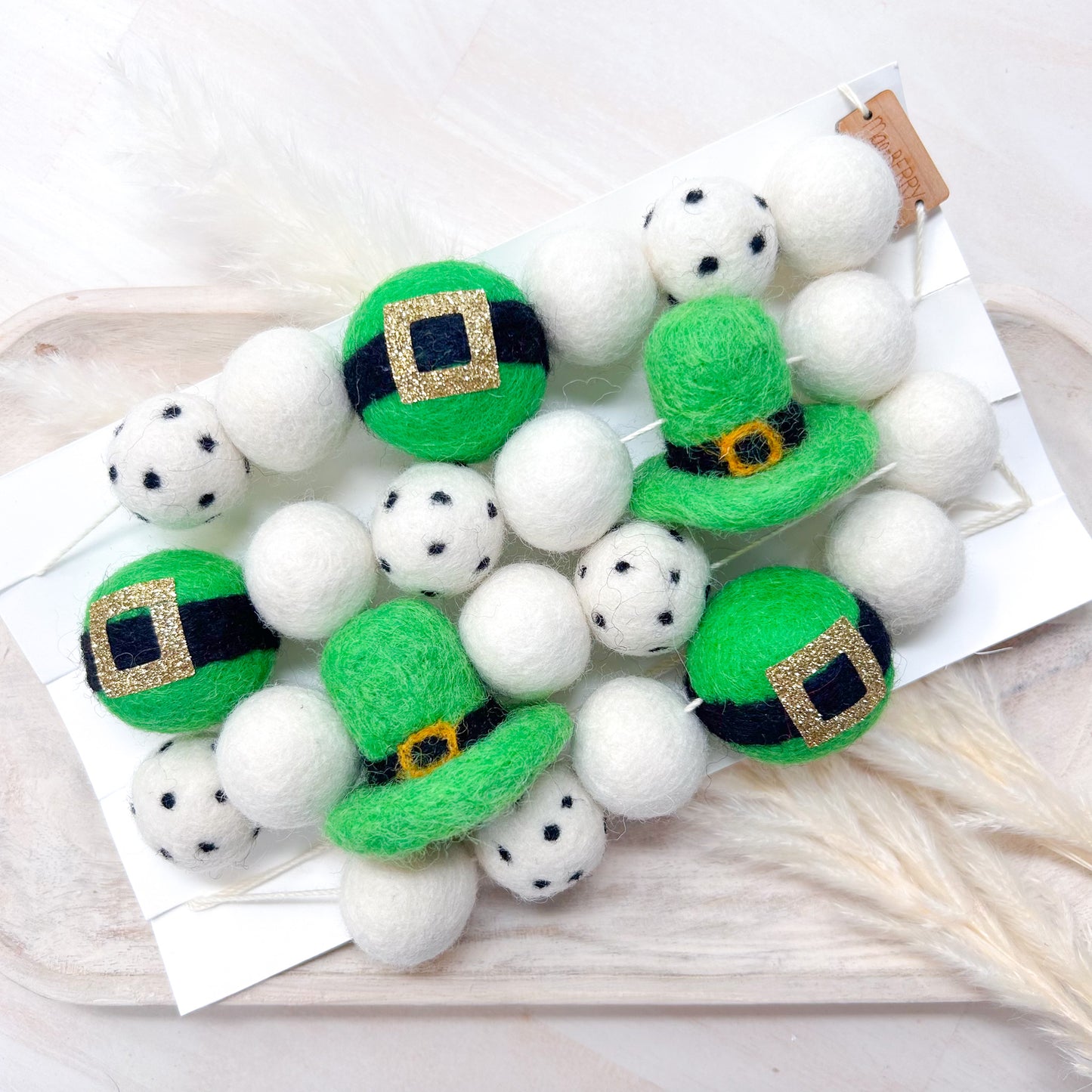 Leprechaun Spots Felt Garland