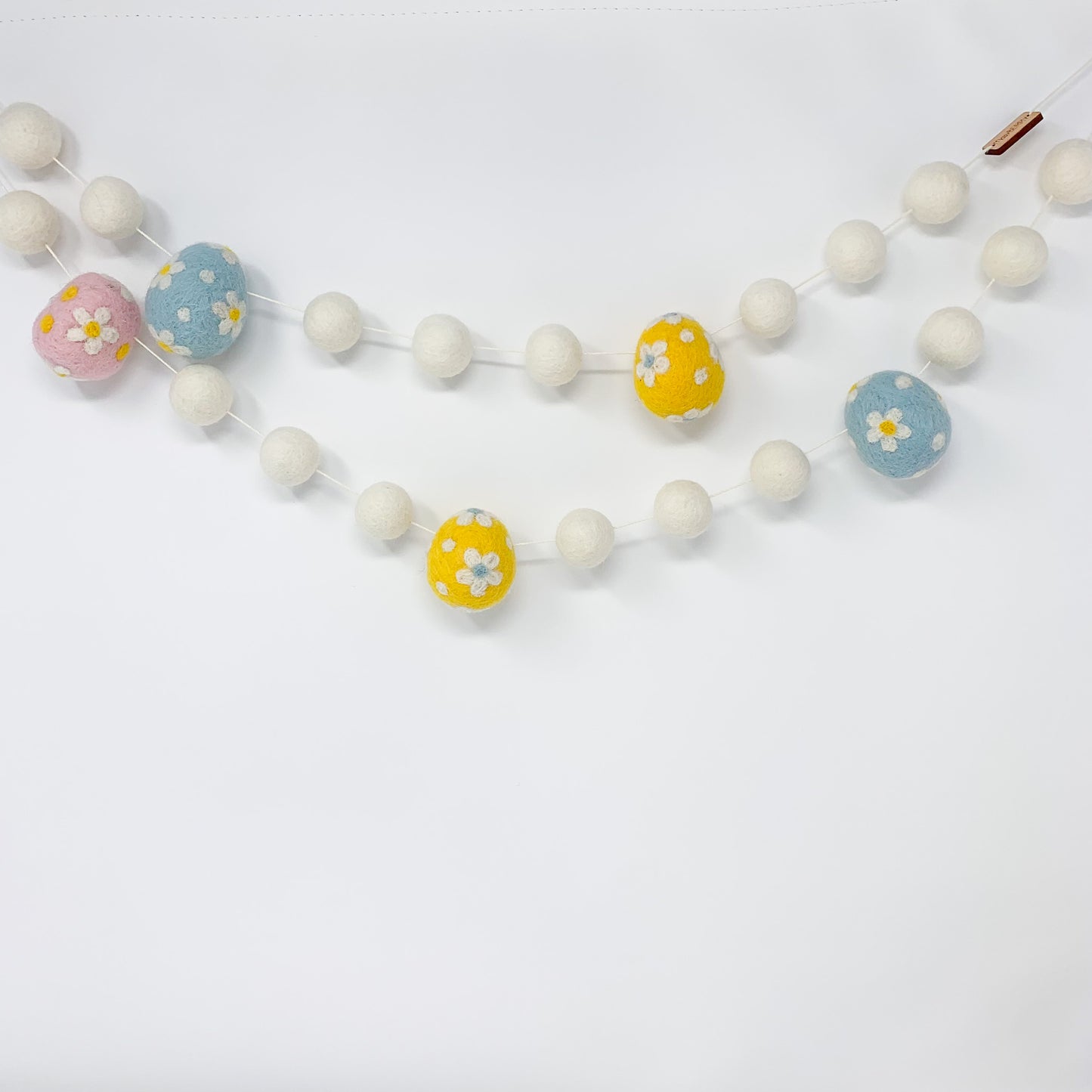 Floral Eggs Felt Garland