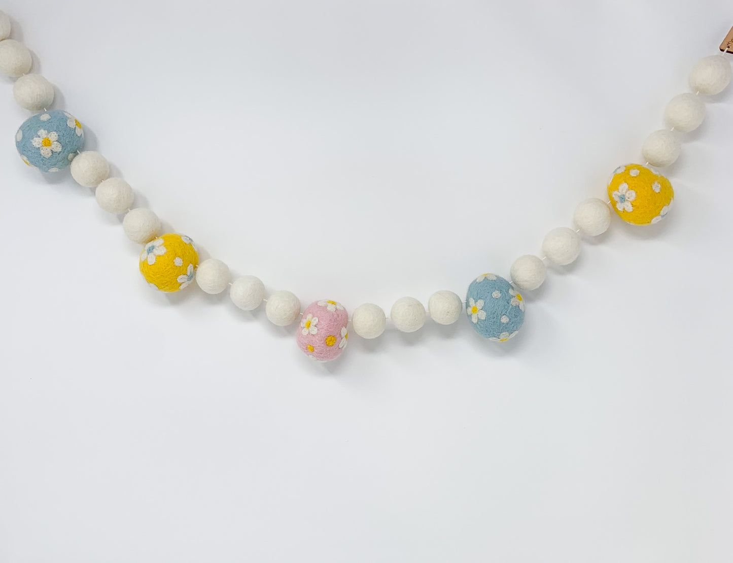 Floral Eggs Felt Garland