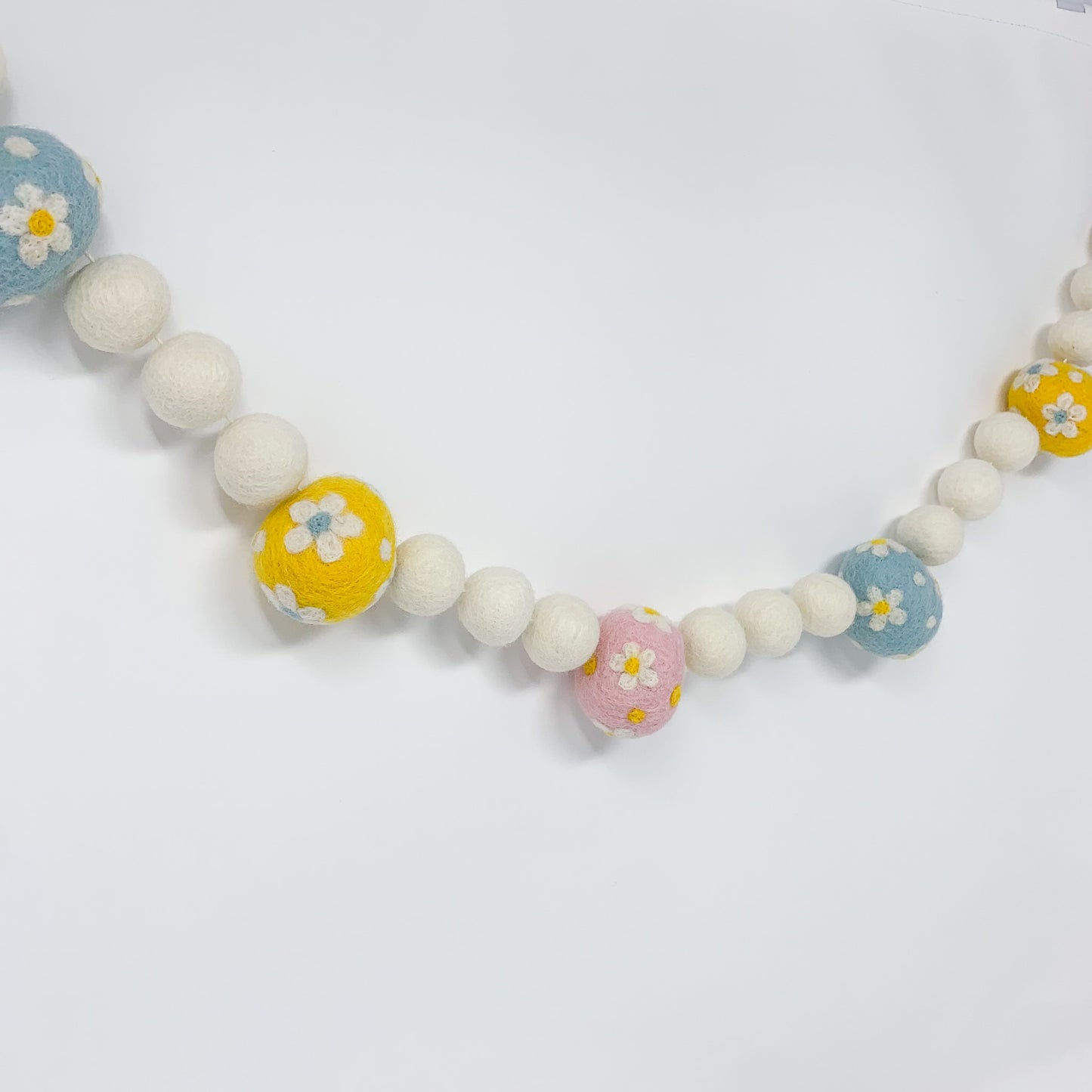 Floral Eggs Felt Garland