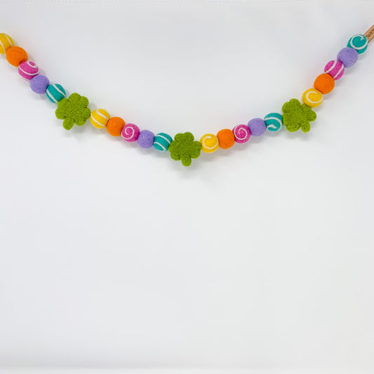 Rainbow Clovers Felt Garland