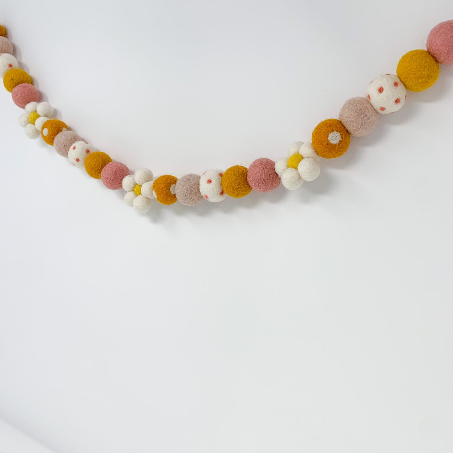 Boho Daisy Felt Garland