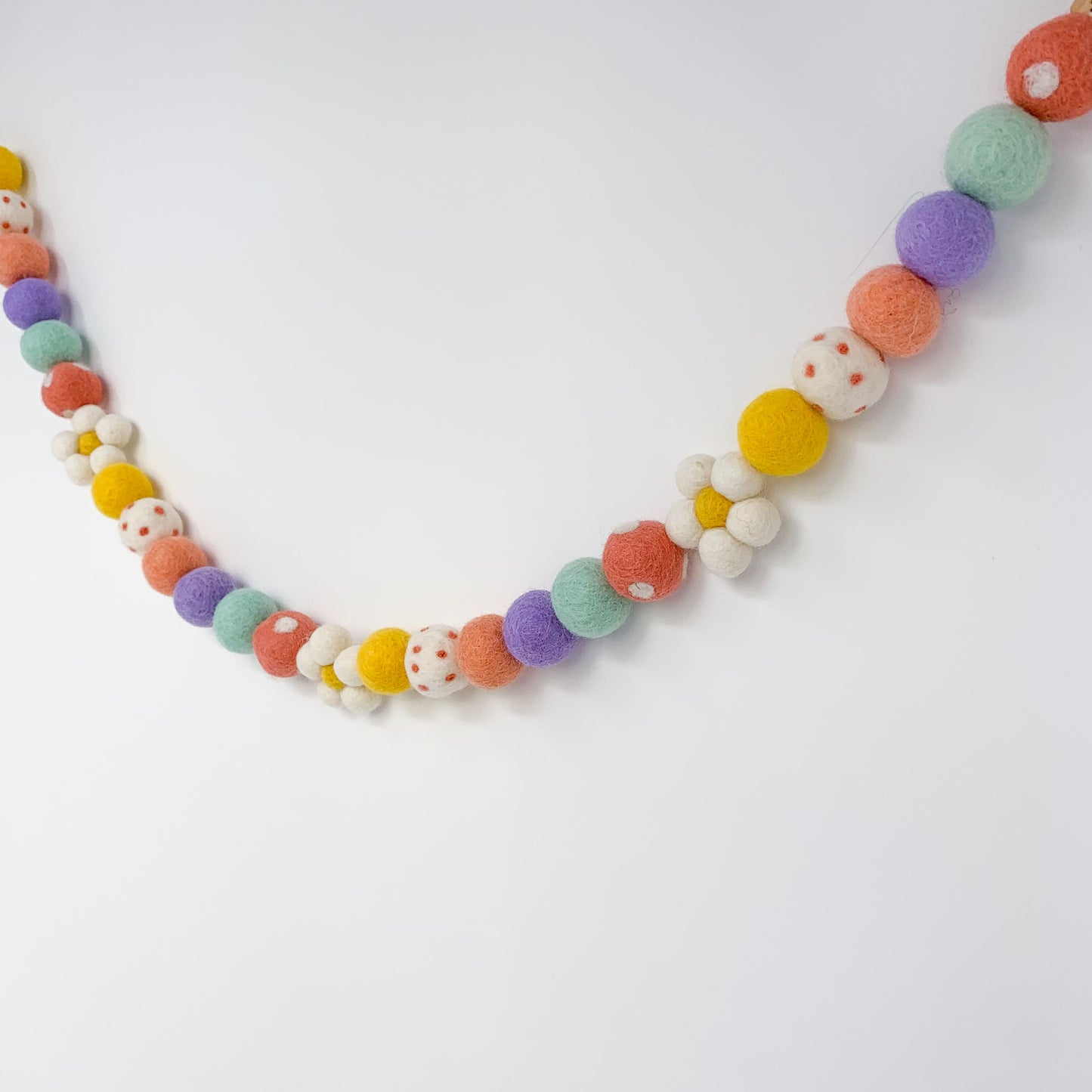 Wild Flowers Felt Garland