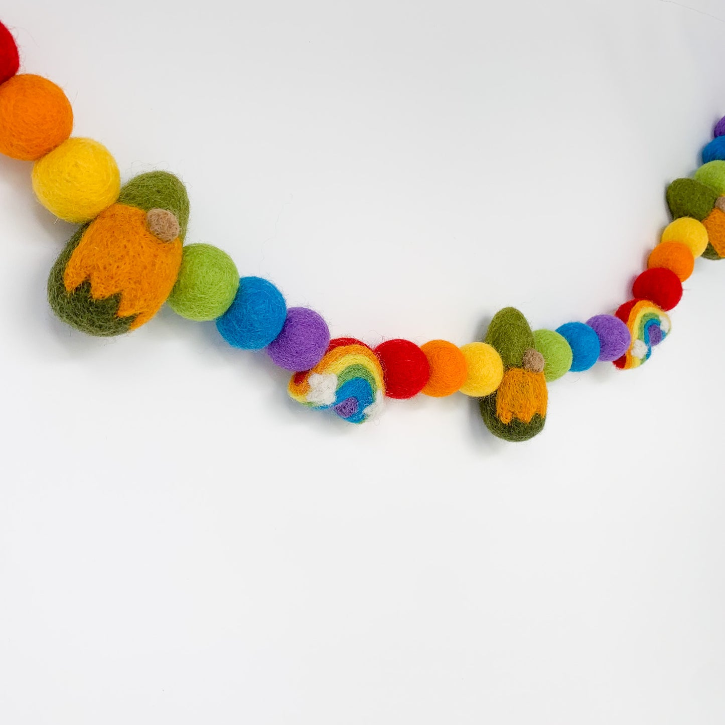 Rainbow Gnomes Felt Garland