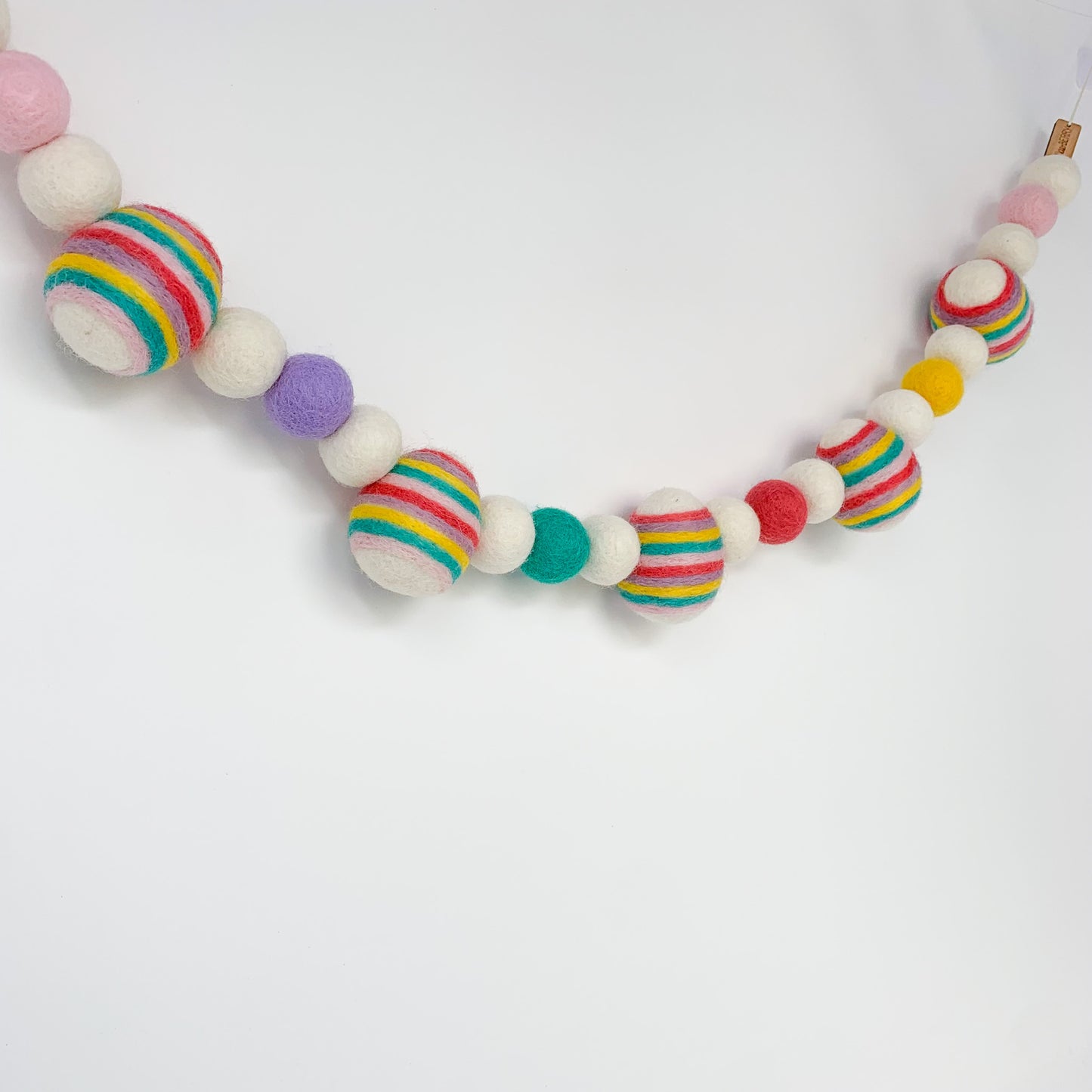 Striped Easter Eggs Felt Garland