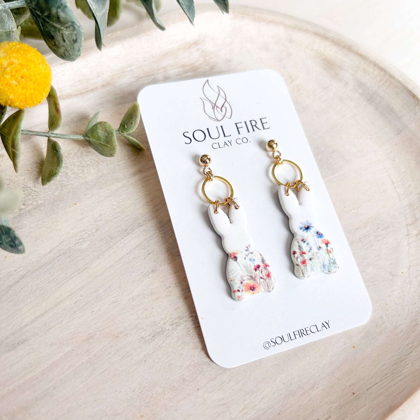 Wildflower Bunny Statement Earrings