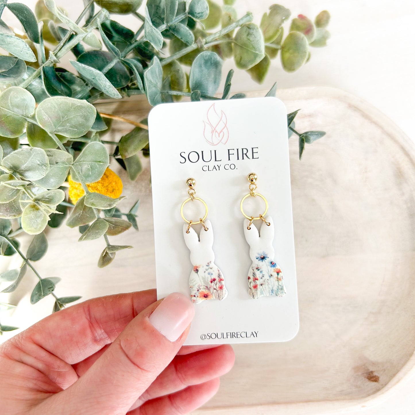 Wildflower Bunny Statement Earrings