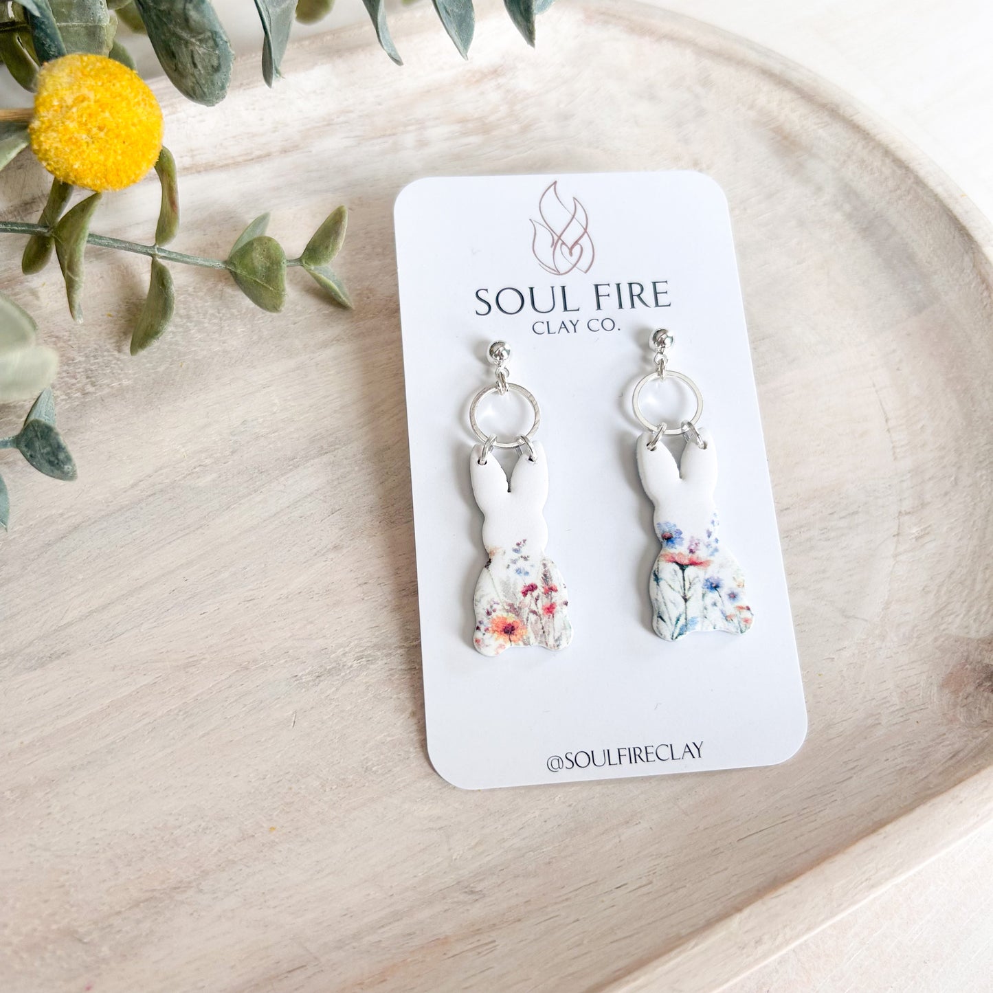 Wildflower Bunny Statement Earrings