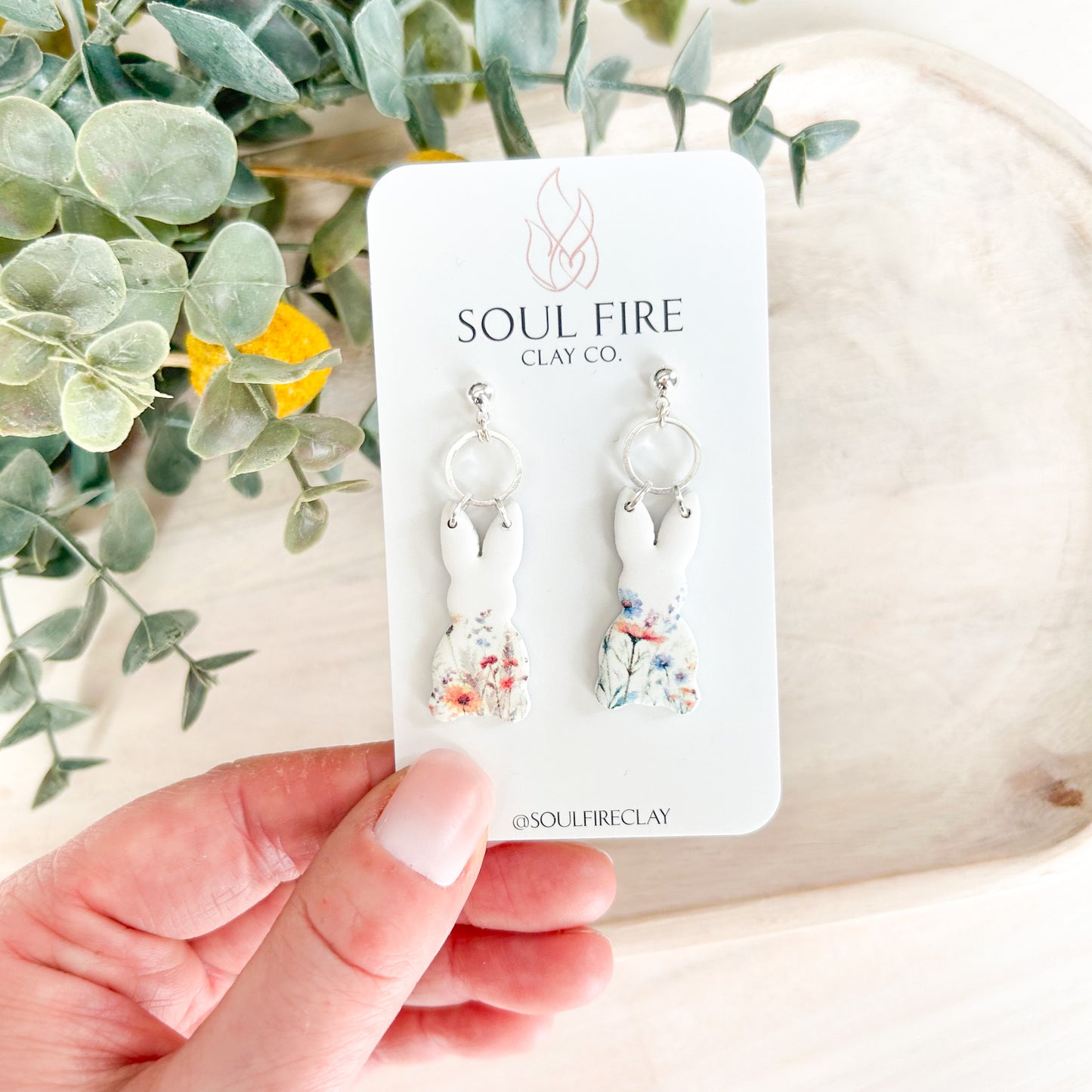 Wildflower Bunny Statement Earrings