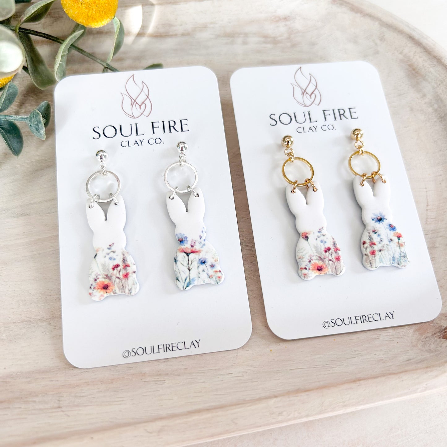 Wildflower Bunny Statement Earrings