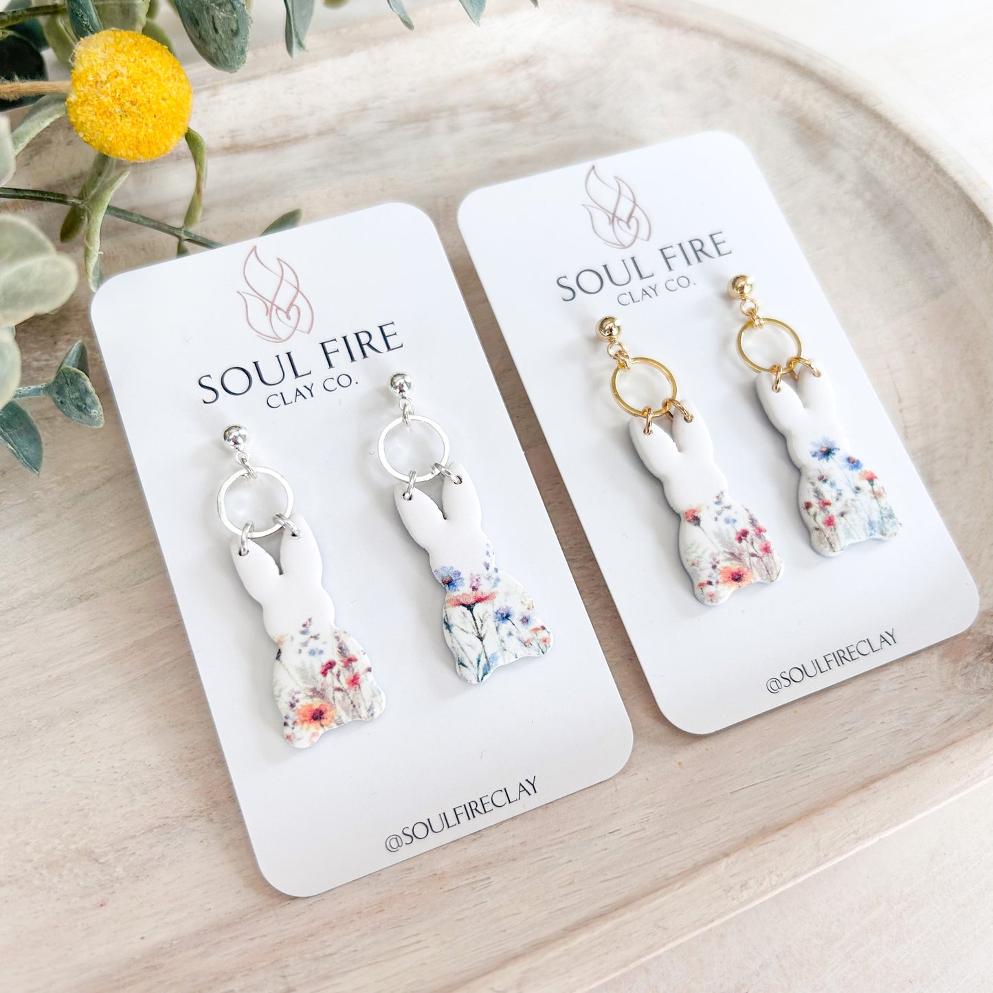 Wildflower Bunny Statement Earrings