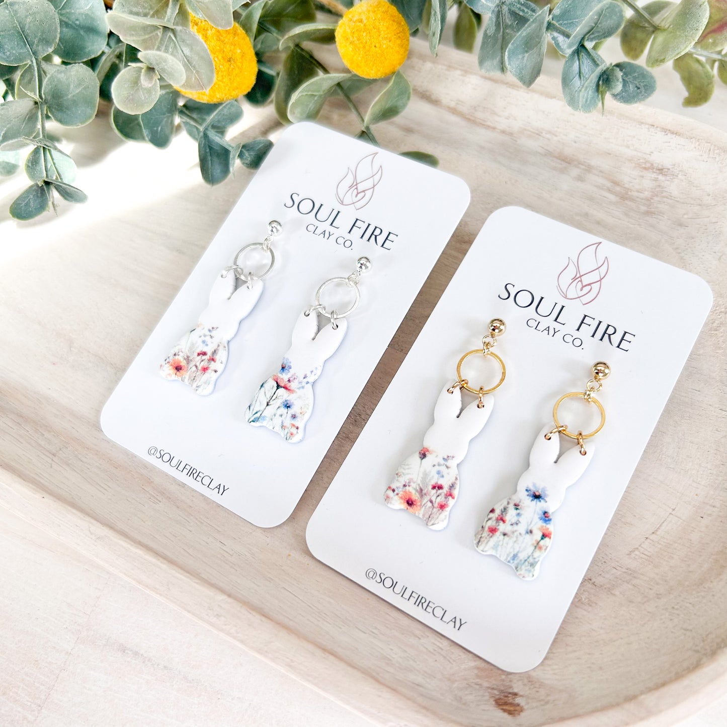 Wildflower Bunny Statement Earrings