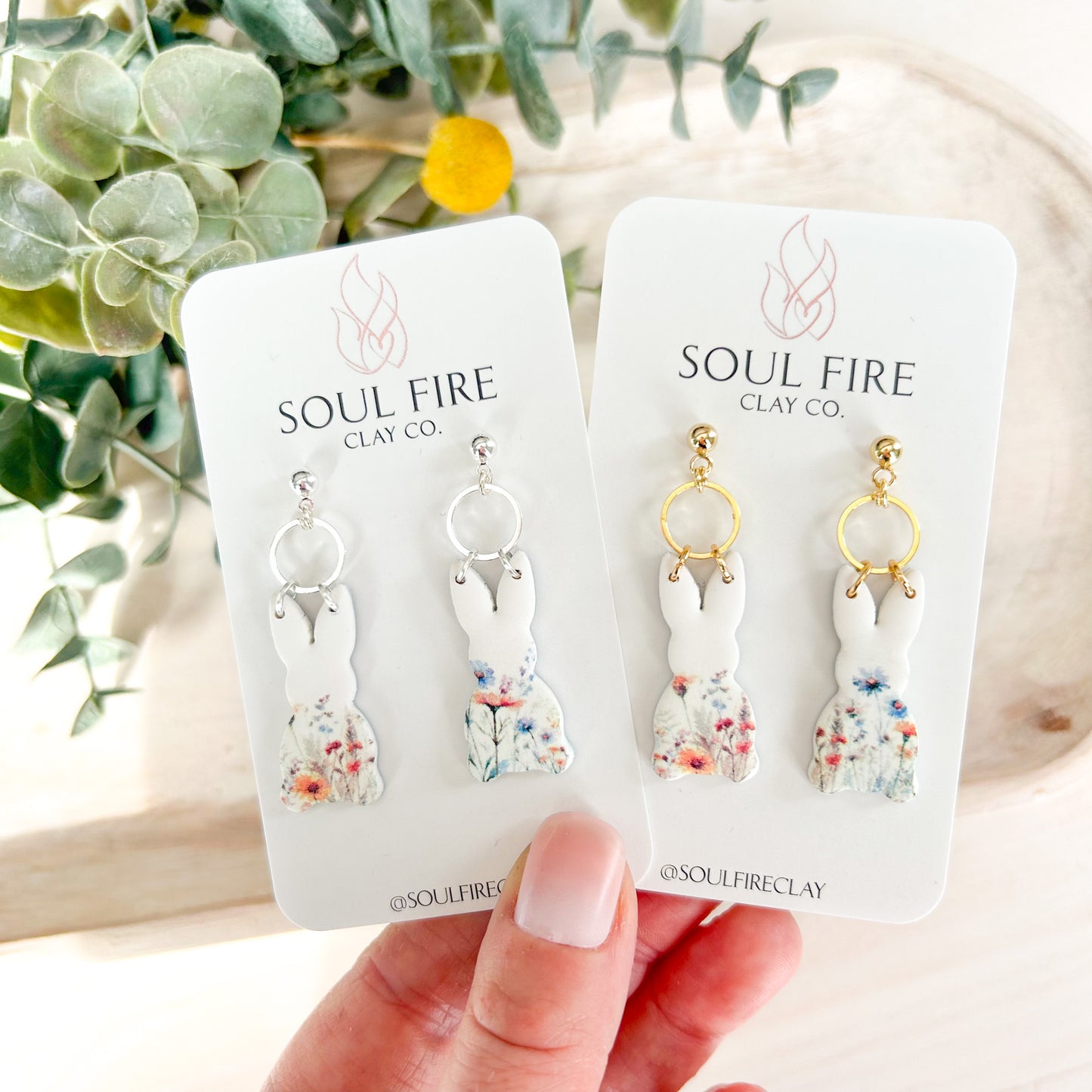 Wildflower Bunny Statement Earrings