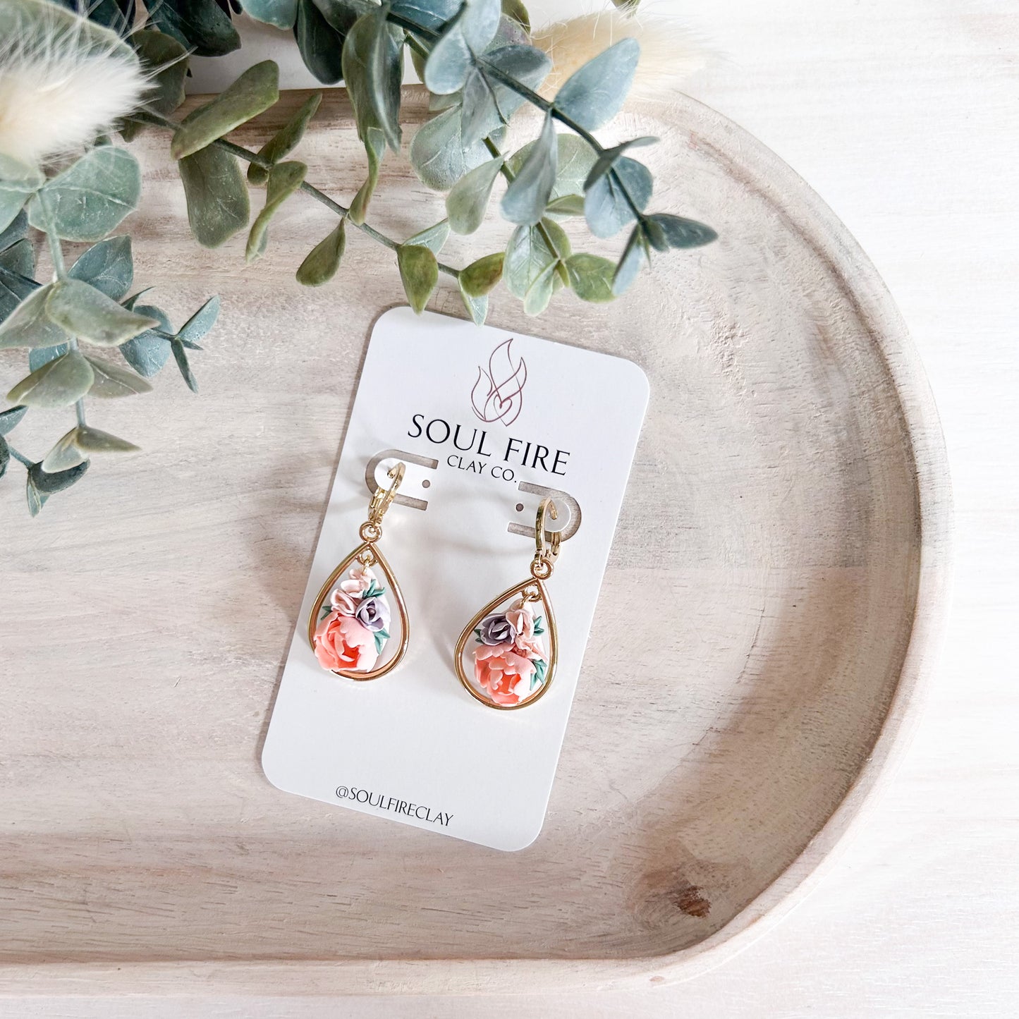 Flower Garden Teardrop Statement Earrings