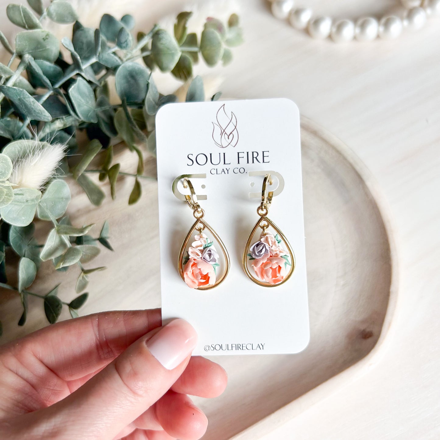 Flower Garden Teardrop Statement Earrings
