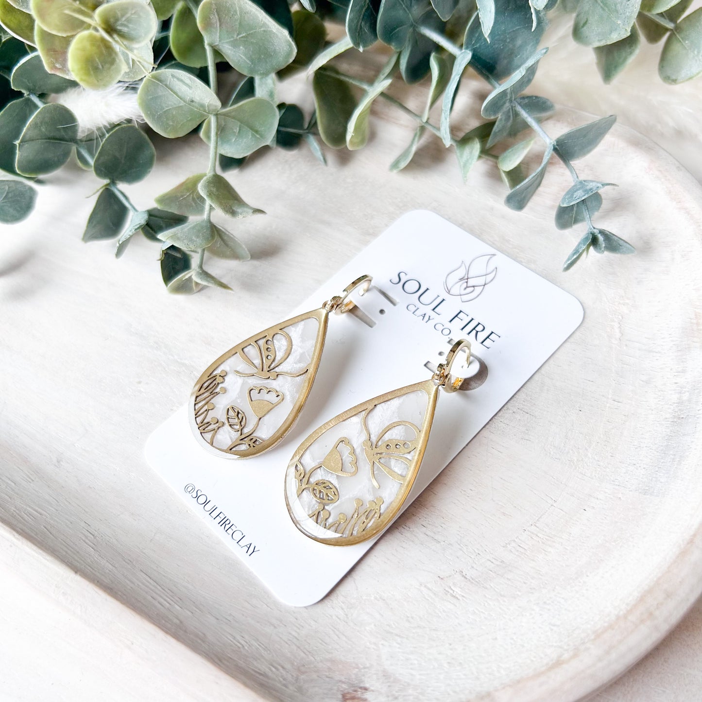 Butterfly Garden Teardrop Statement Earrings