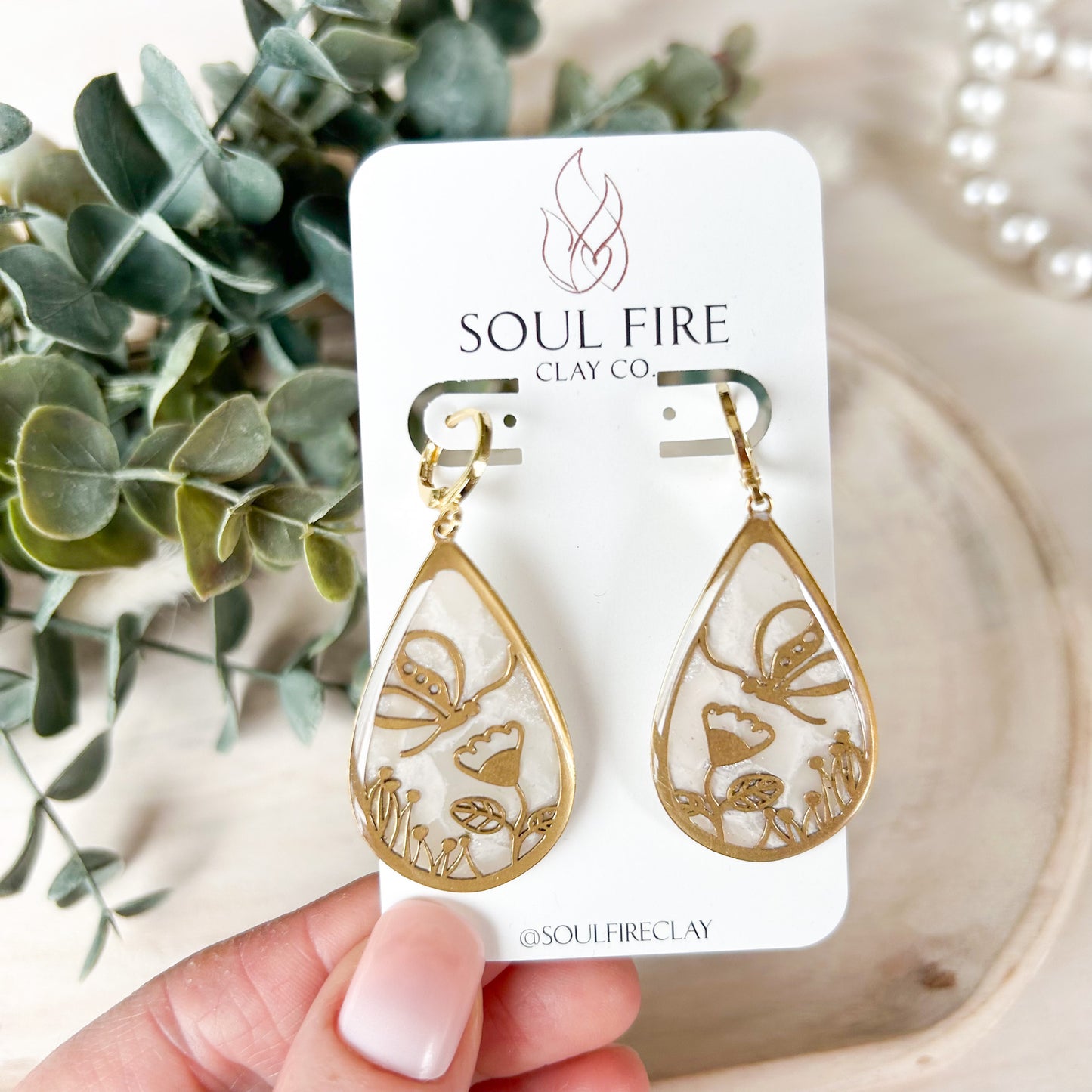 Butterfly Garden Teardrop Statement Earrings