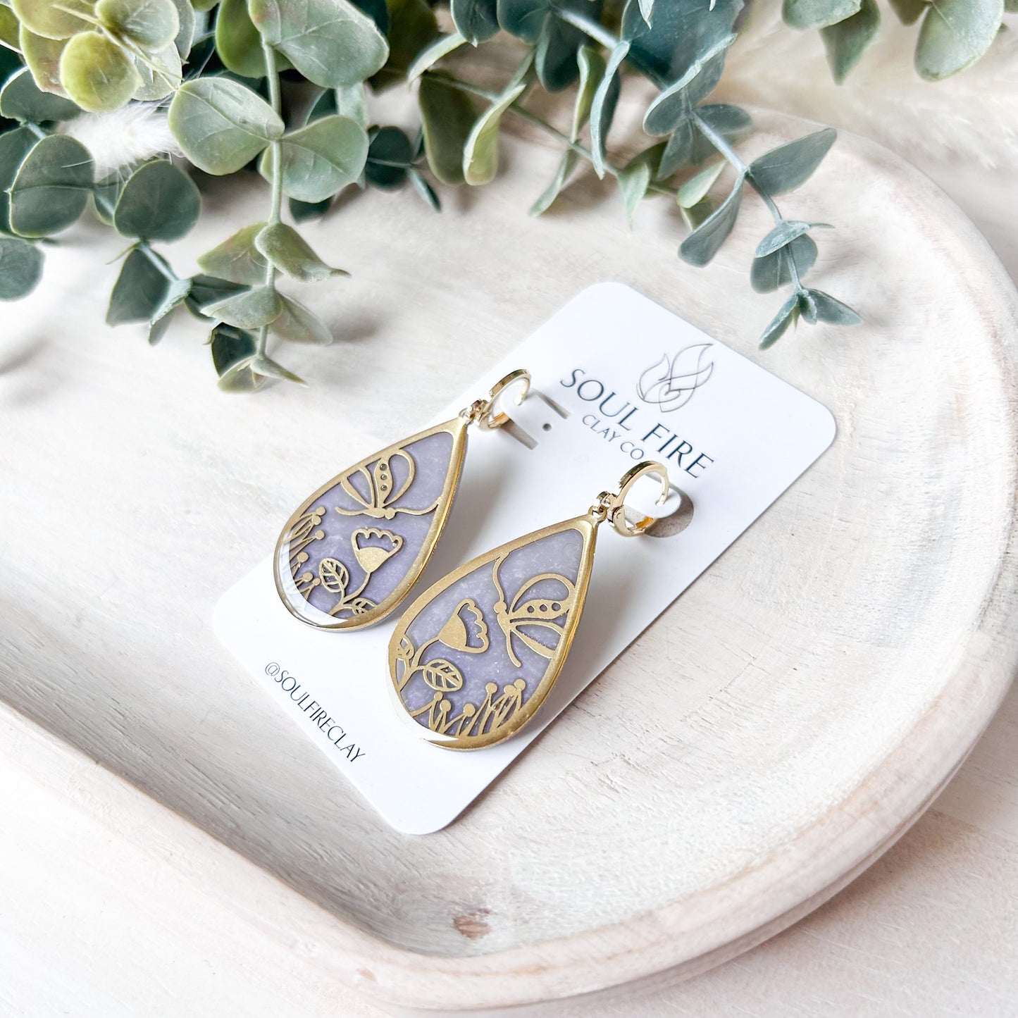 Butterfly Garden Teardrop Statement Earrings