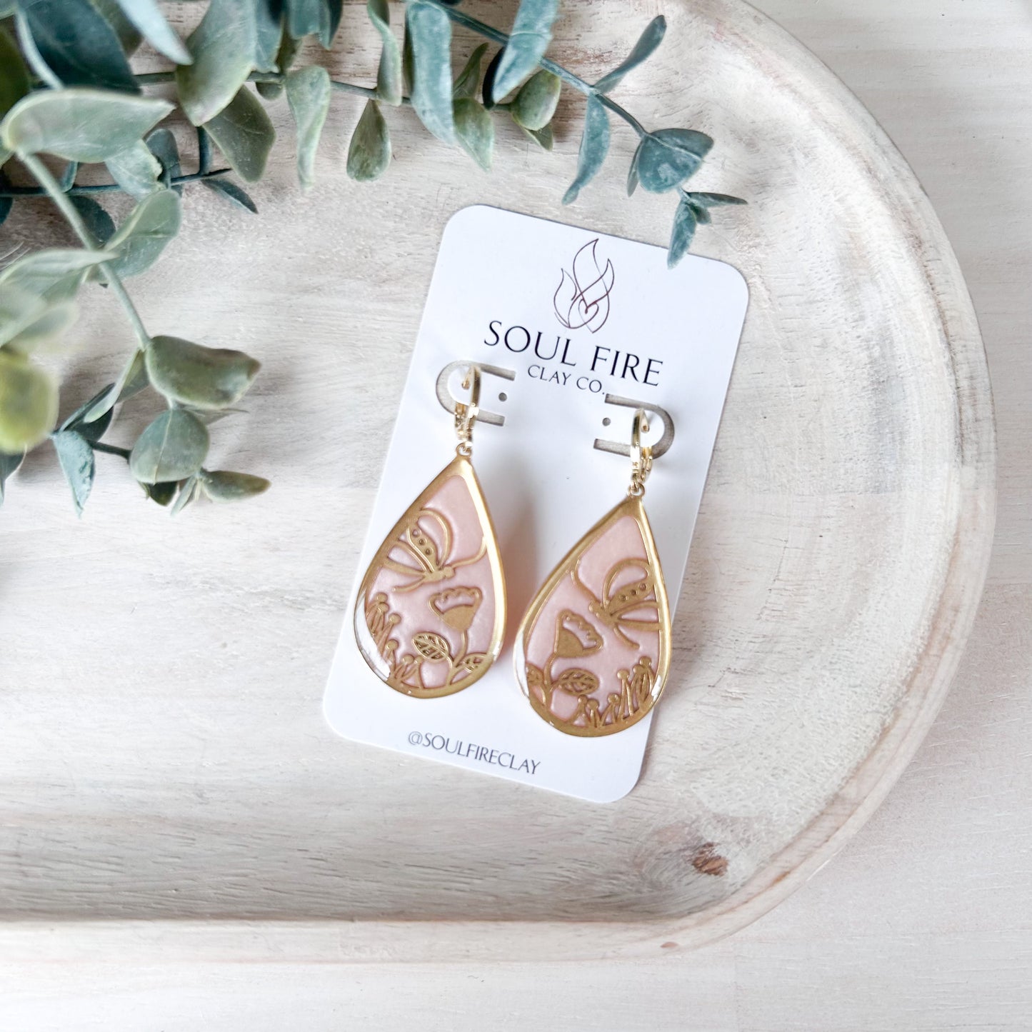 Butterfly Garden Teardrop Statement Earrings