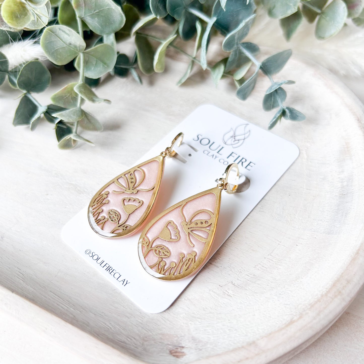 Butterfly Garden Teardrop Statement Earrings