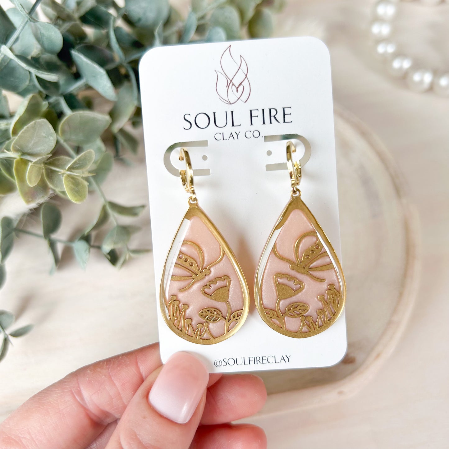 Butterfly Garden Teardrop Statement Earrings