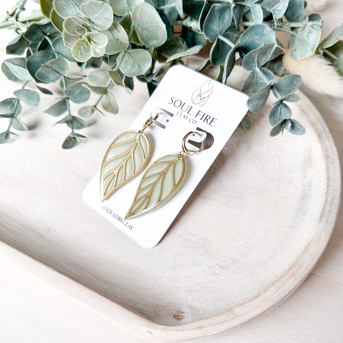 Translucent Leaf Statement Earrings